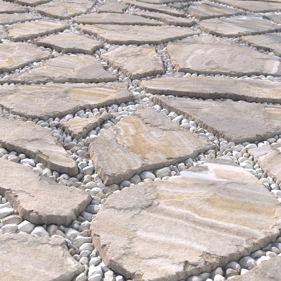 Paving Walkway 3D Model – PBR Textures, 4K Maps, OBJ Format - View 15