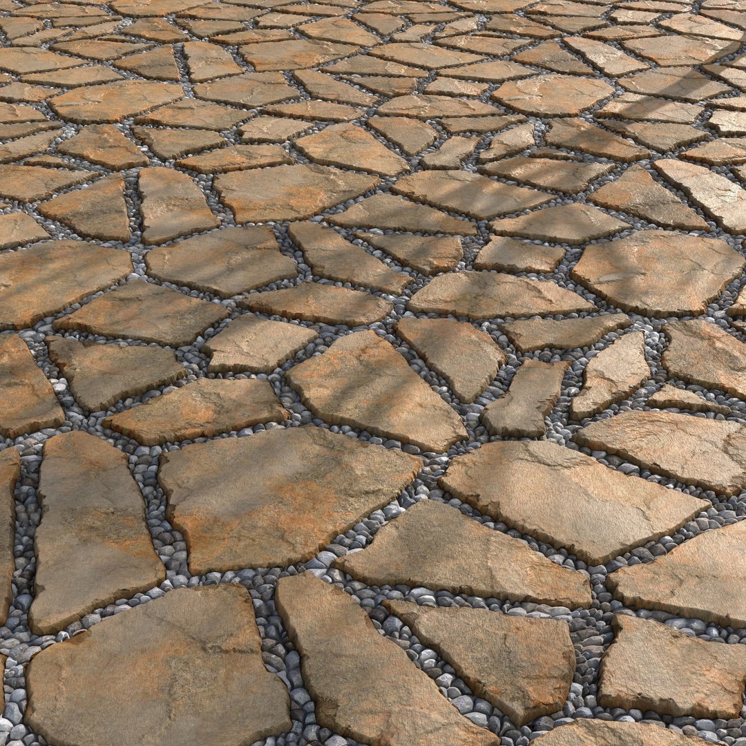 Paving Walkway 3D Model – PBR Textures, 4K Maps, OBJ Format - View 16