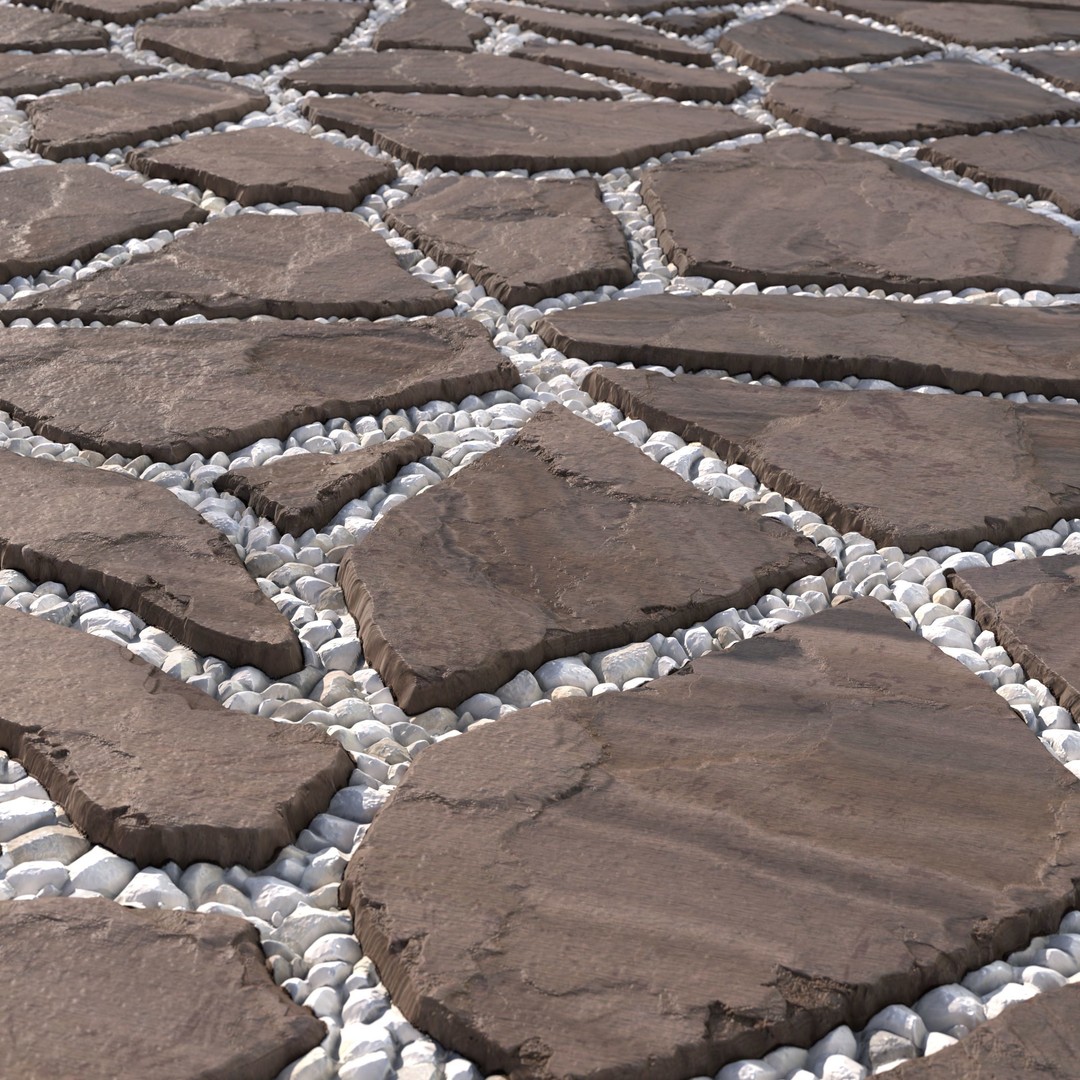 Paving Walkway 3D Model – PBR Textures, 4K Maps, OBJ Format - View 23