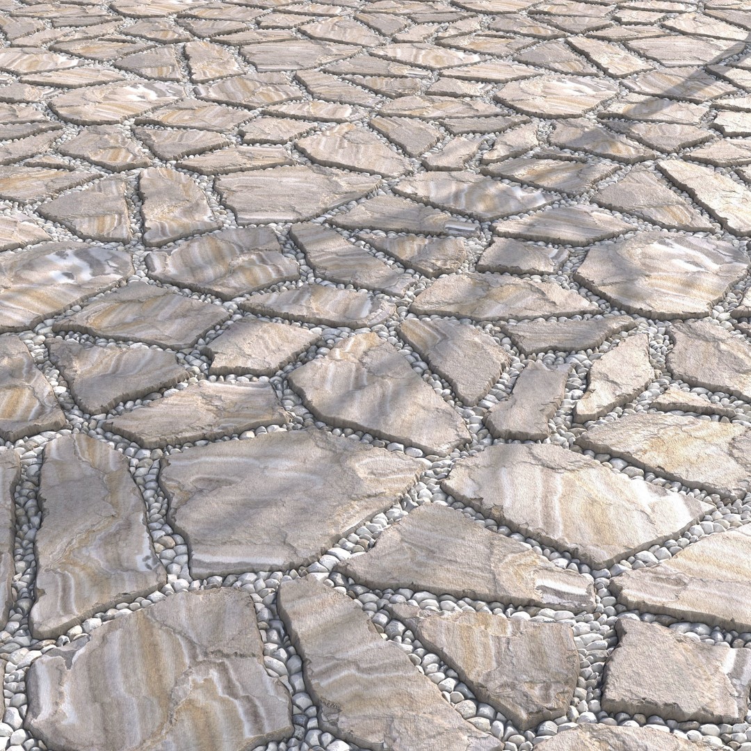 Paving Walkway 3D Model – PBR Textures, 4K Maps, OBJ Format - View 24