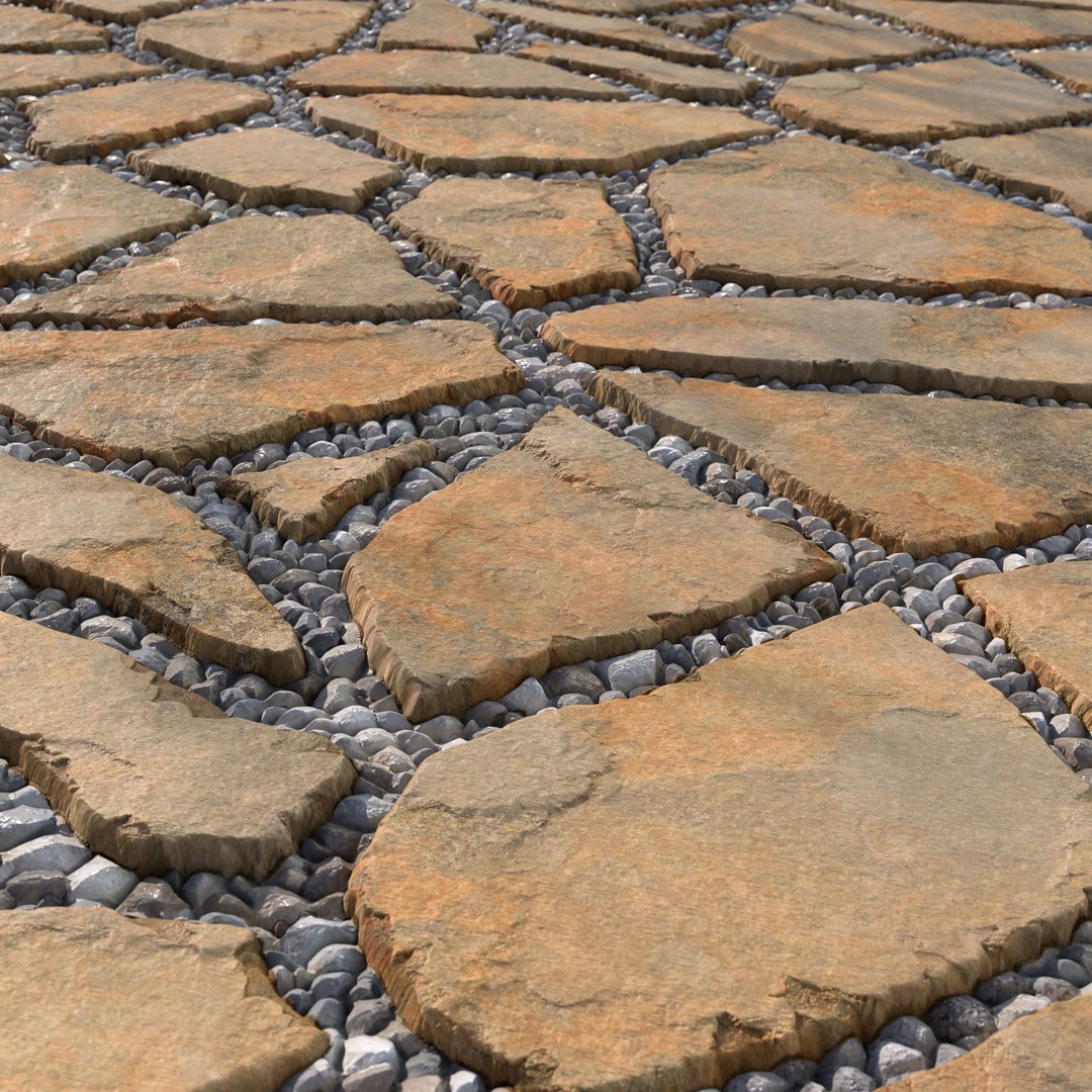Paving Walkway 3D Model – PBR Textures, 4K Maps, OBJ Format - View 25