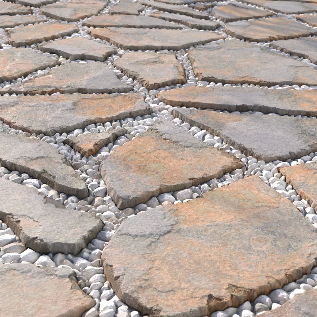 Paving Walkway 3D Model – PBR Textures, 4K Maps, OBJ Format - View 26