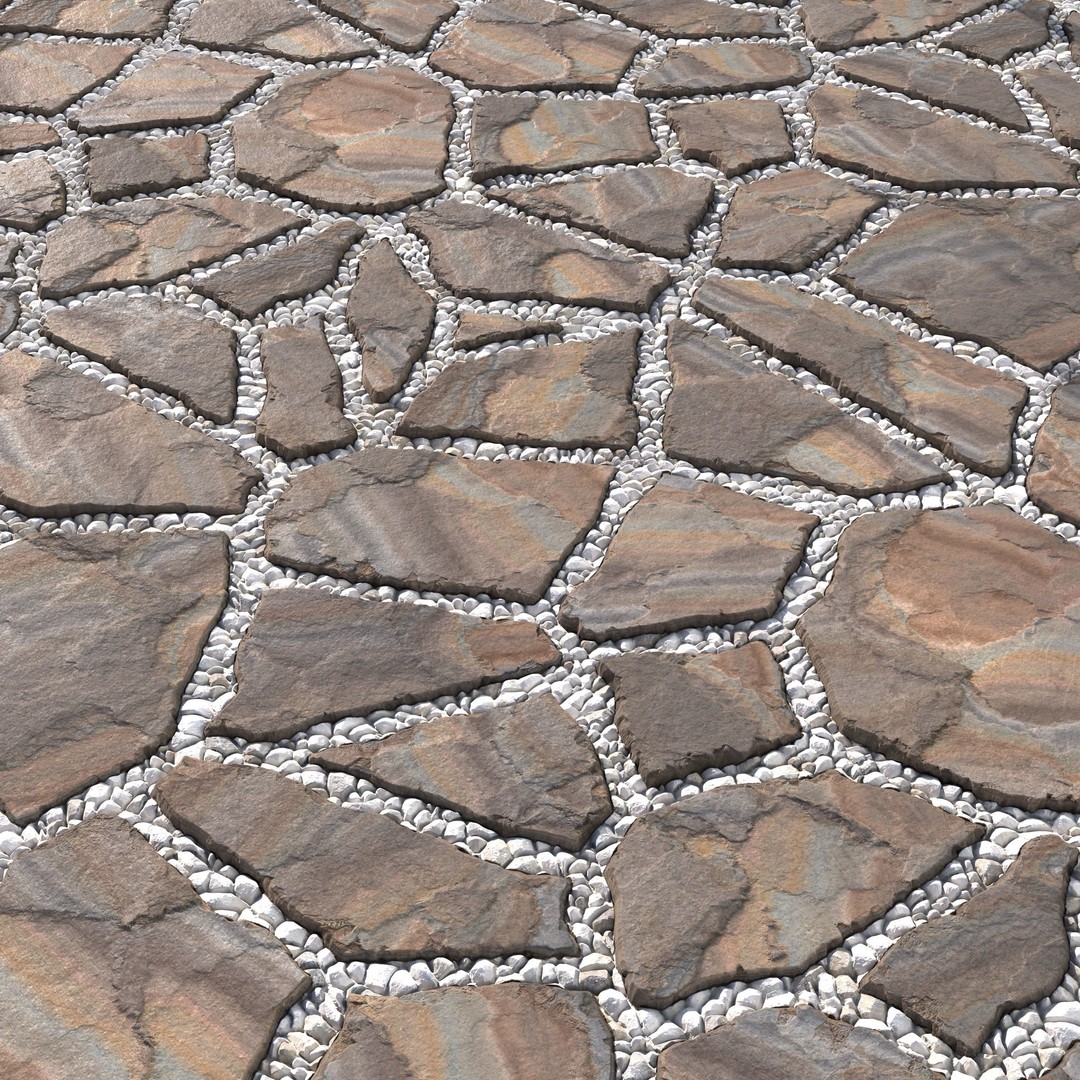 Paving Walkway 3D Model – PBR Textures, 4K Maps, OBJ Format - View 5