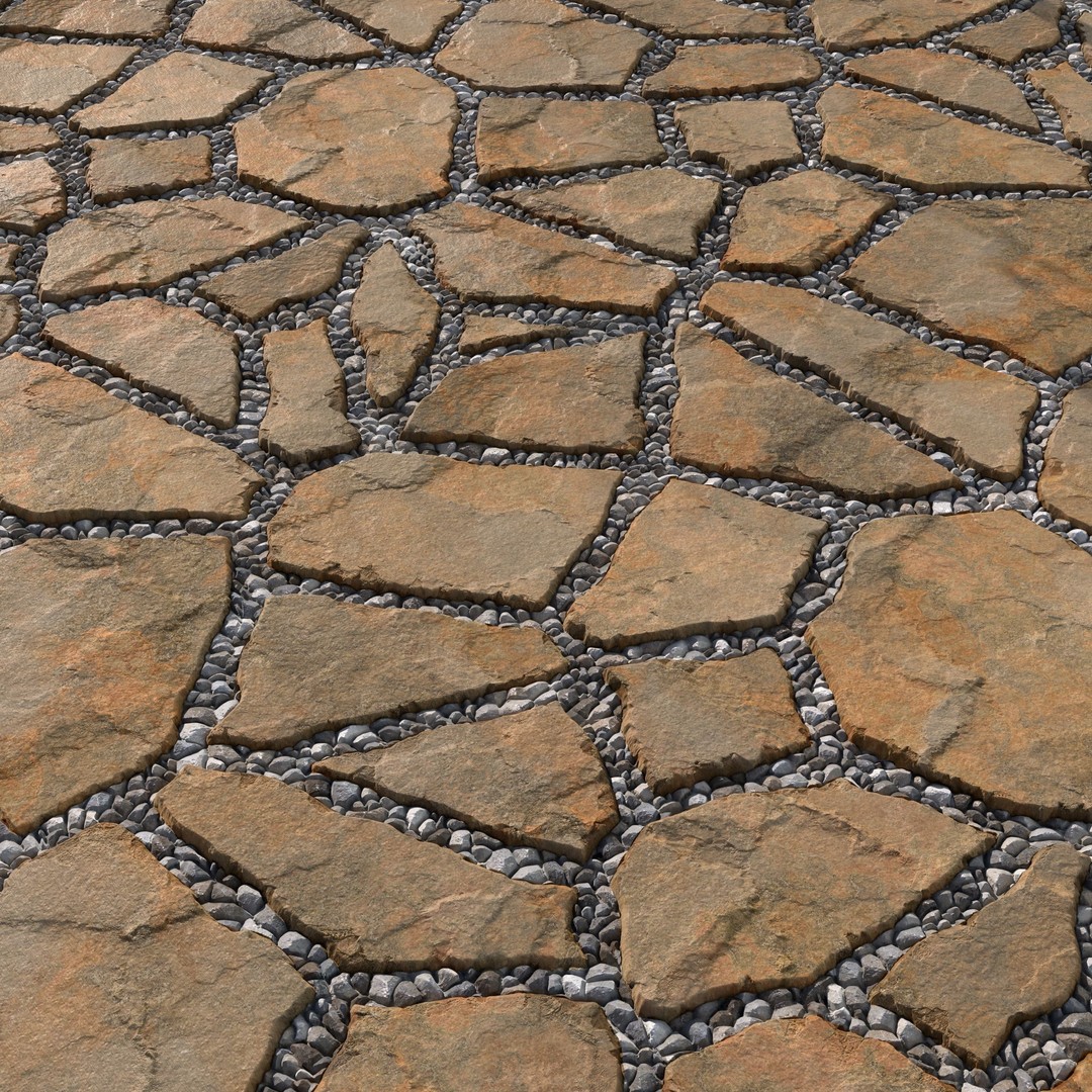 Paving Walkway 3D Model – PBR Textures, 4K Maps, OBJ Format - View 6
