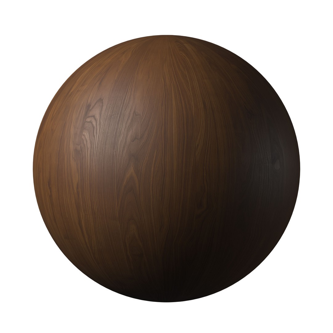Walnut Wood Material 3D Model – Seamless PBR Textures, FBX, OBJ - View 3