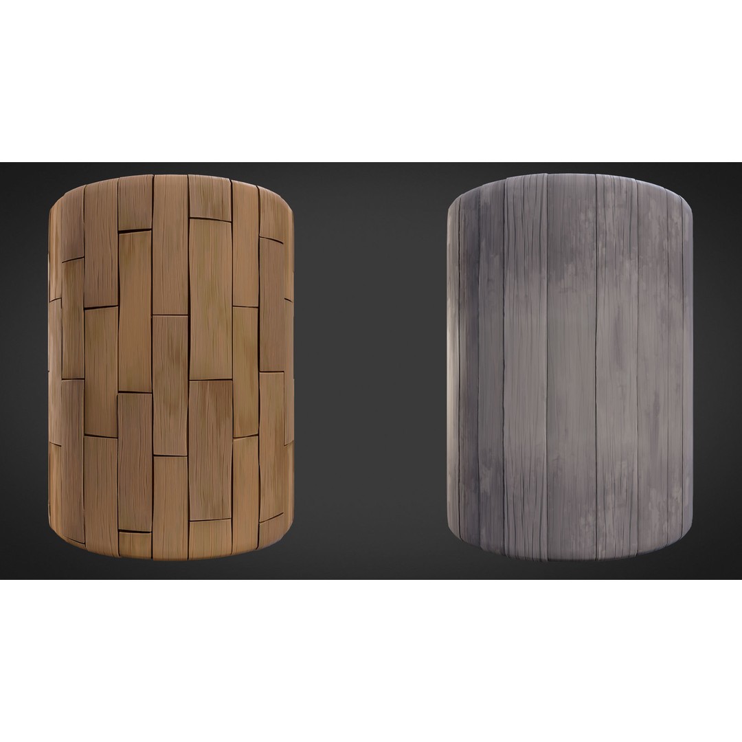 Toon Town Materials Pack 3D Model – Handpainted Textures, PBR