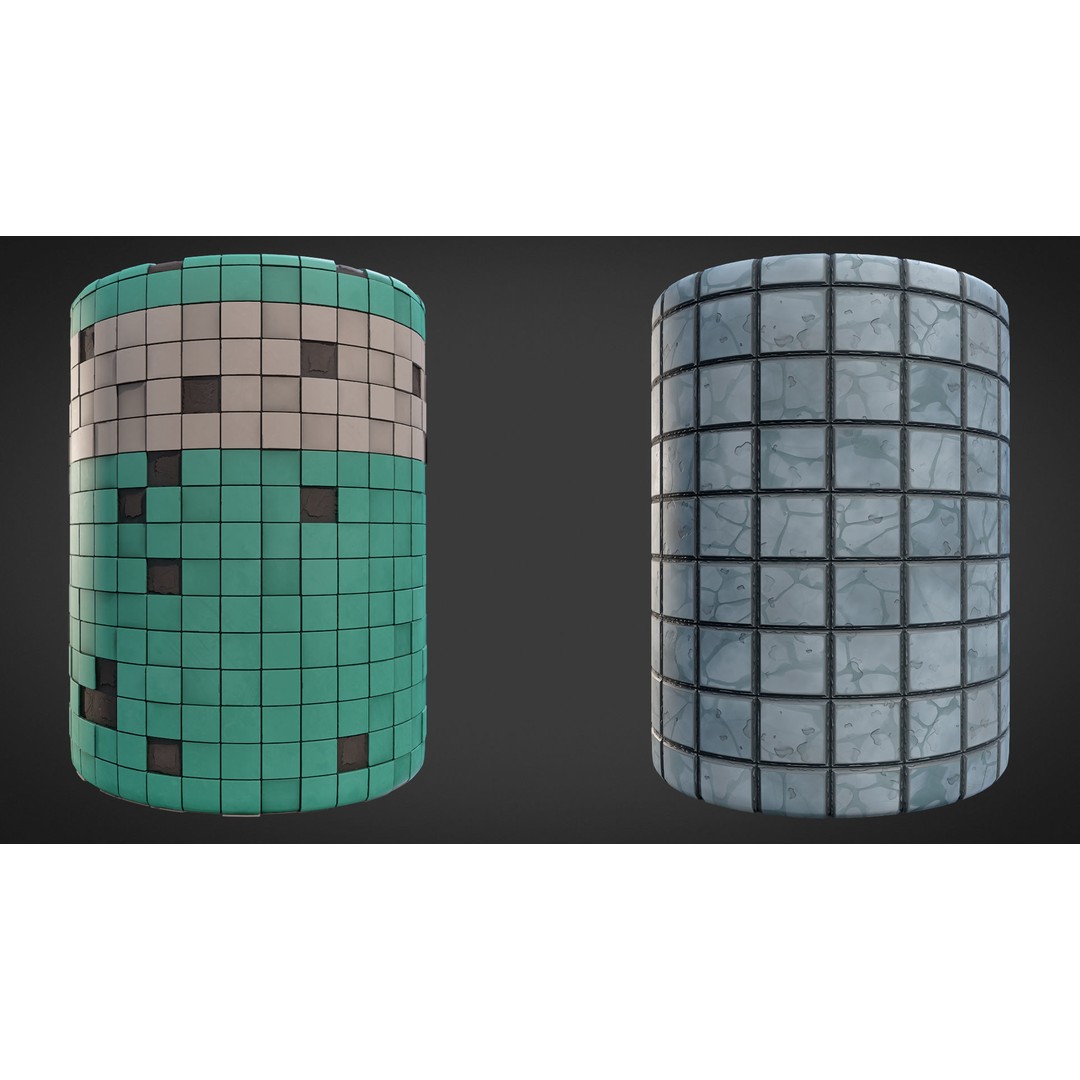 Toon Town Materials Pack 3D Model – Handpainted Textures, PBR - View 10