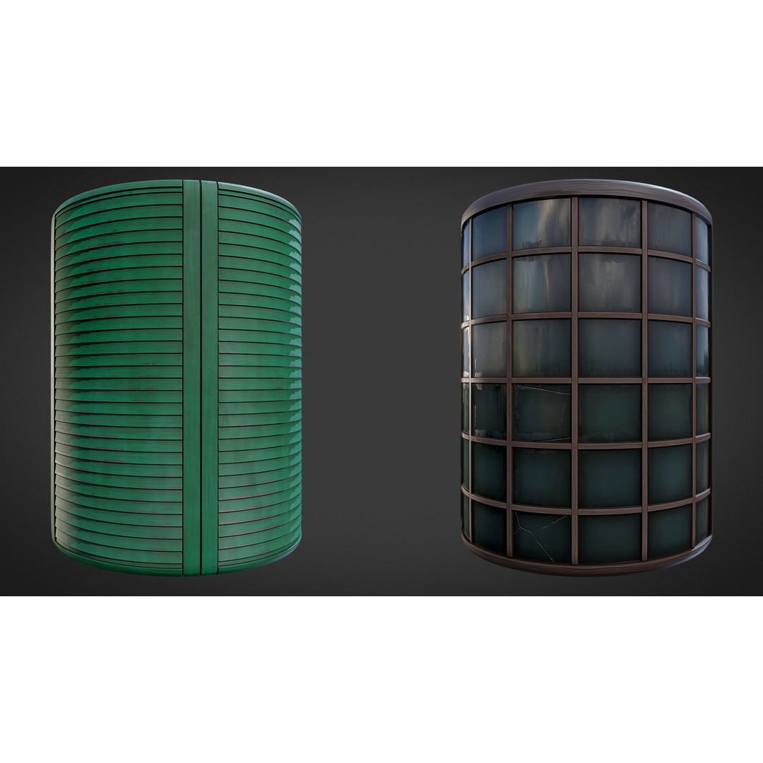 Toon Town Materials Pack 3D Model – Handpainted Textures, PBR - View 5