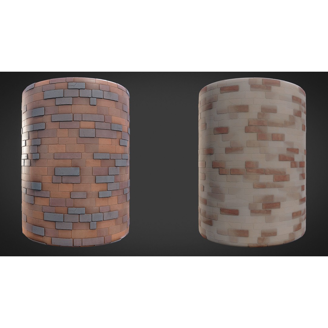 Toon Town Materials Pack 3D Model – Handpainted Textures, PBR - View 6