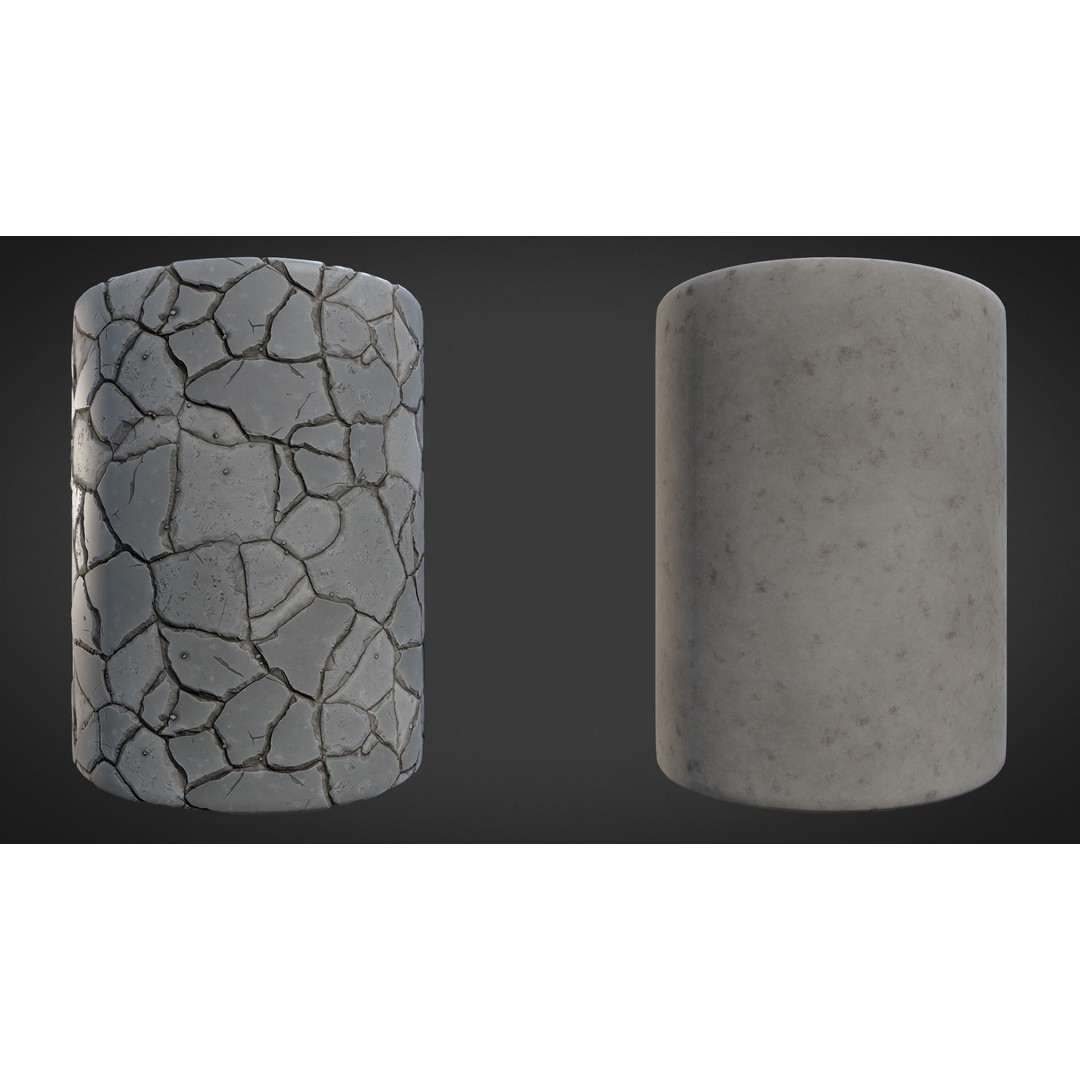 Toon Town Materials Pack 3D Model – Handpainted Textures, PBR - View 8