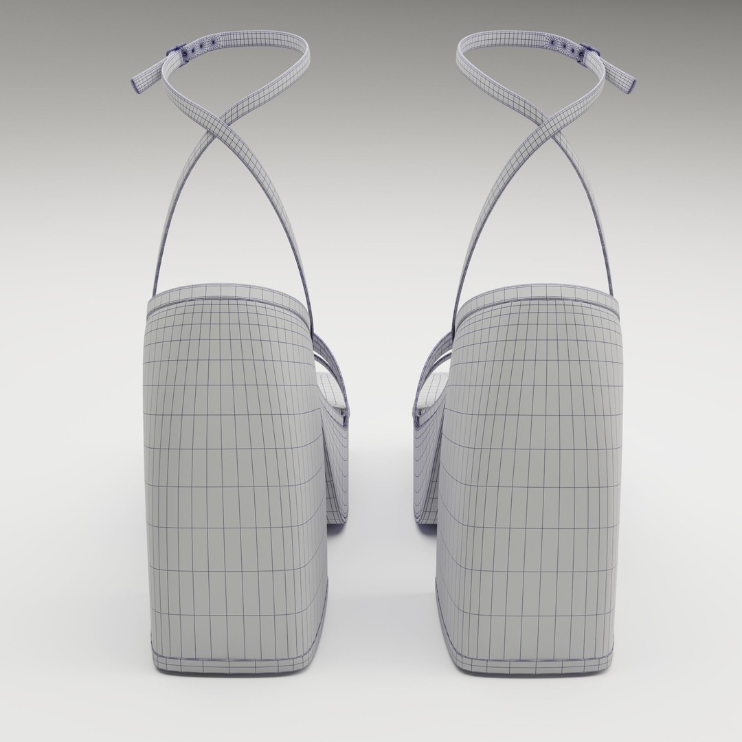 Heels 3D Model – Low Poly Game-Ready Footwear, FBX, Blender - View 18