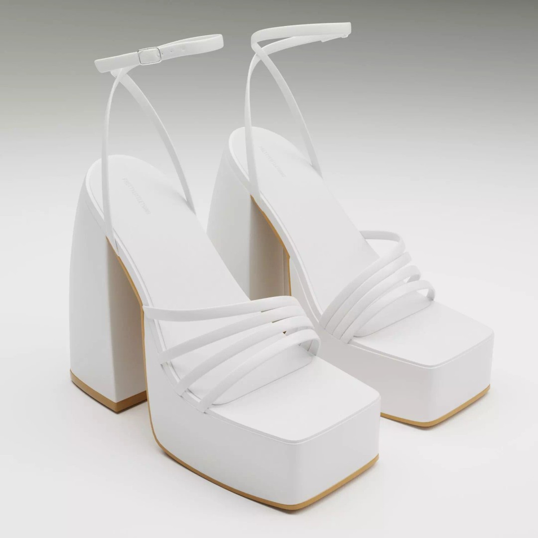 Heels 3D Model – Low Poly Game-Ready Footwear, FBX, Blender - View 2