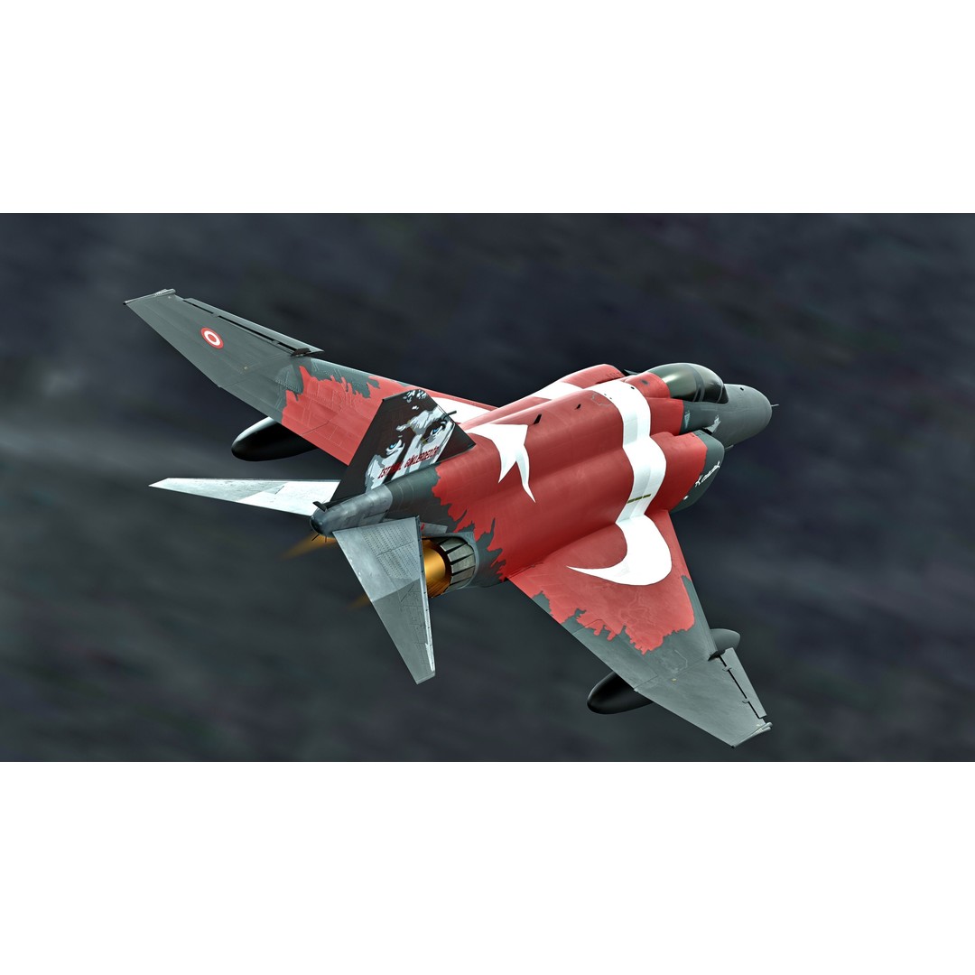 F4 Phantom 2 3D Model – Fully Rigged Low-Poly Aircraft for Animation - View 11
