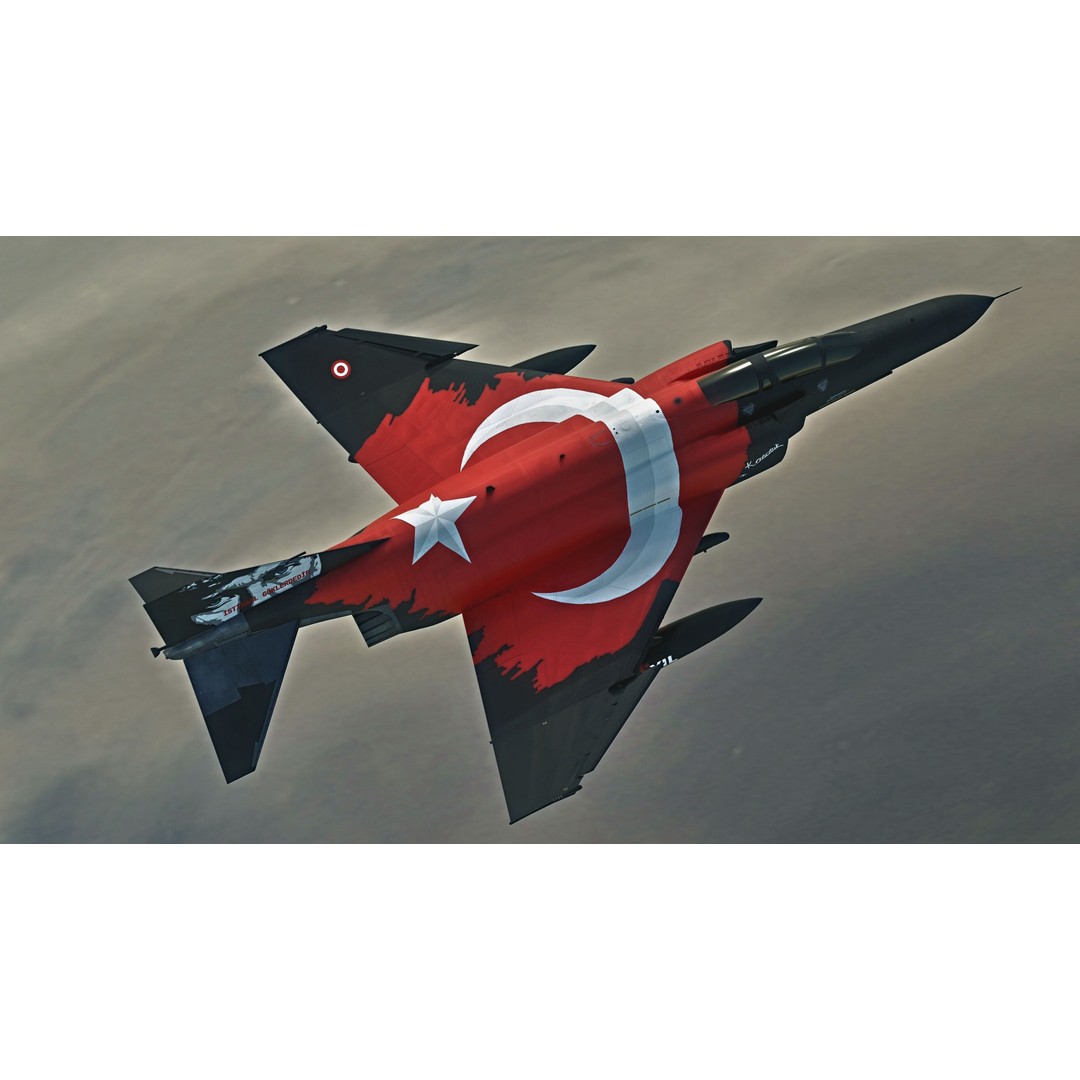 F4 Phantom 2 3D Model – Fully Rigged Low-Poly Aircraft for Animation - View 13