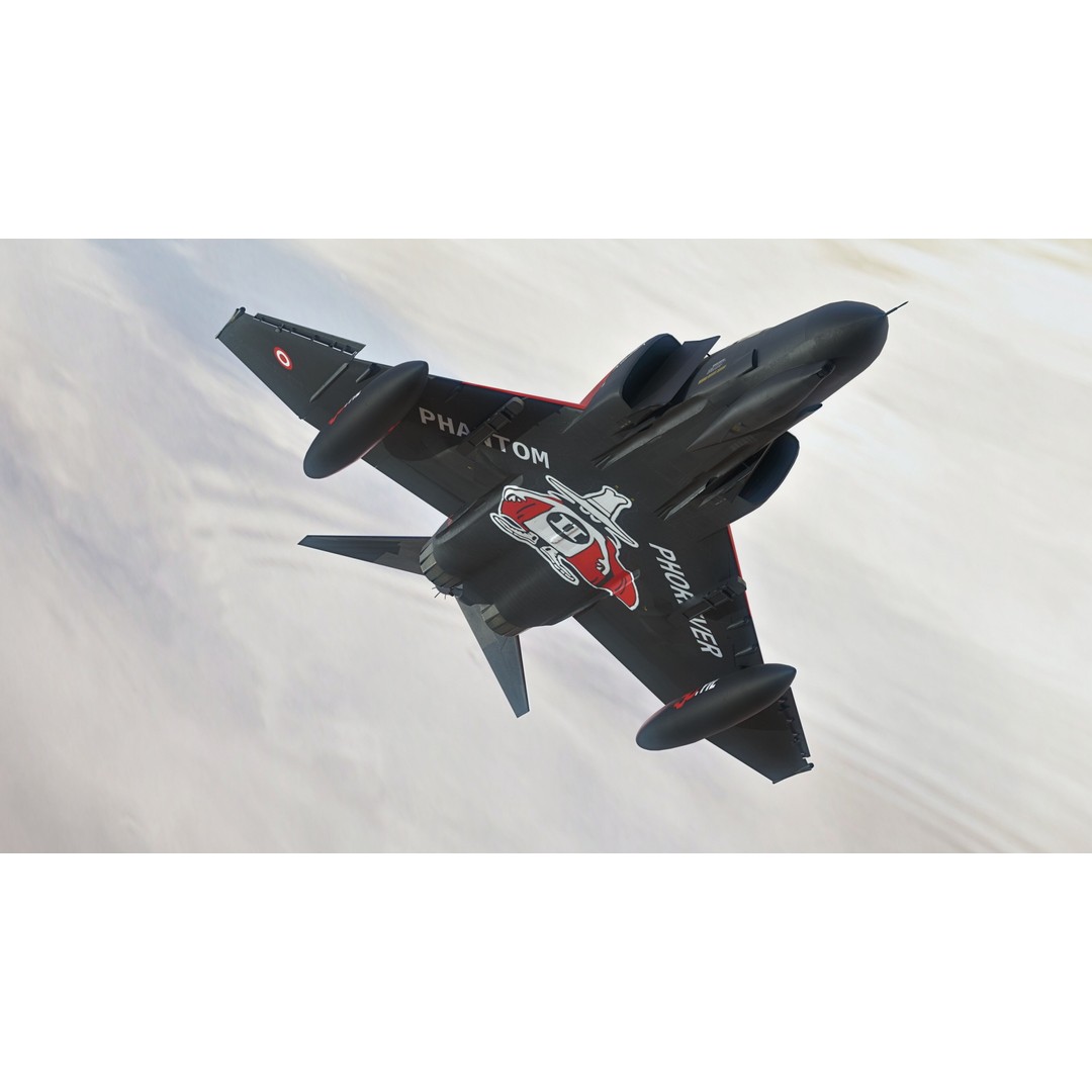F4 Phantom 2 3D Model – Fully Rigged Low-Poly Aircraft for Animation - View 14