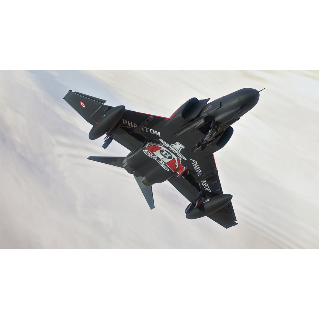 F4 Phantom 2 3D Model – Fully Rigged Low-Poly Aircraft for Animation - View 15