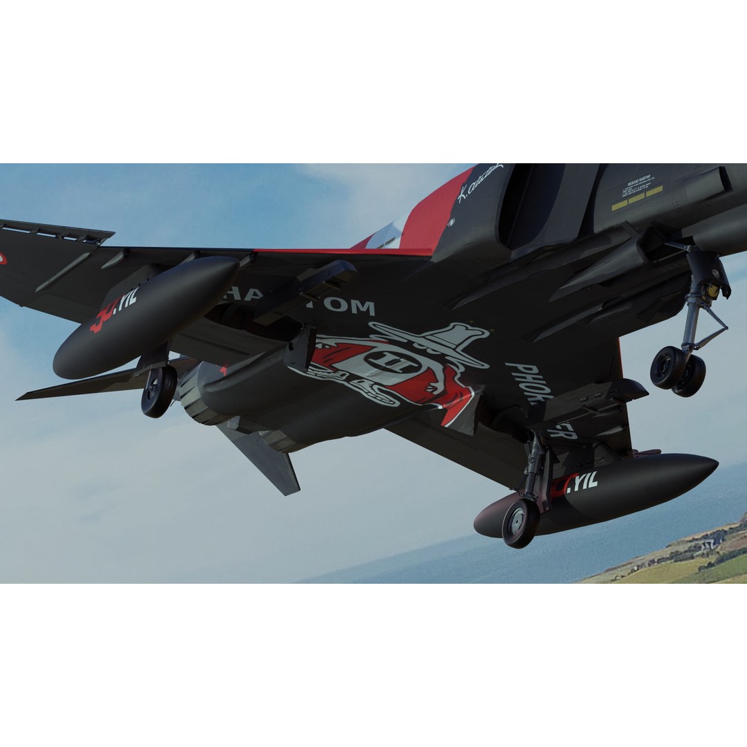 F4 Phantom 2 3D Model – Fully Rigged Low-Poly Aircraft for Animation - View 17