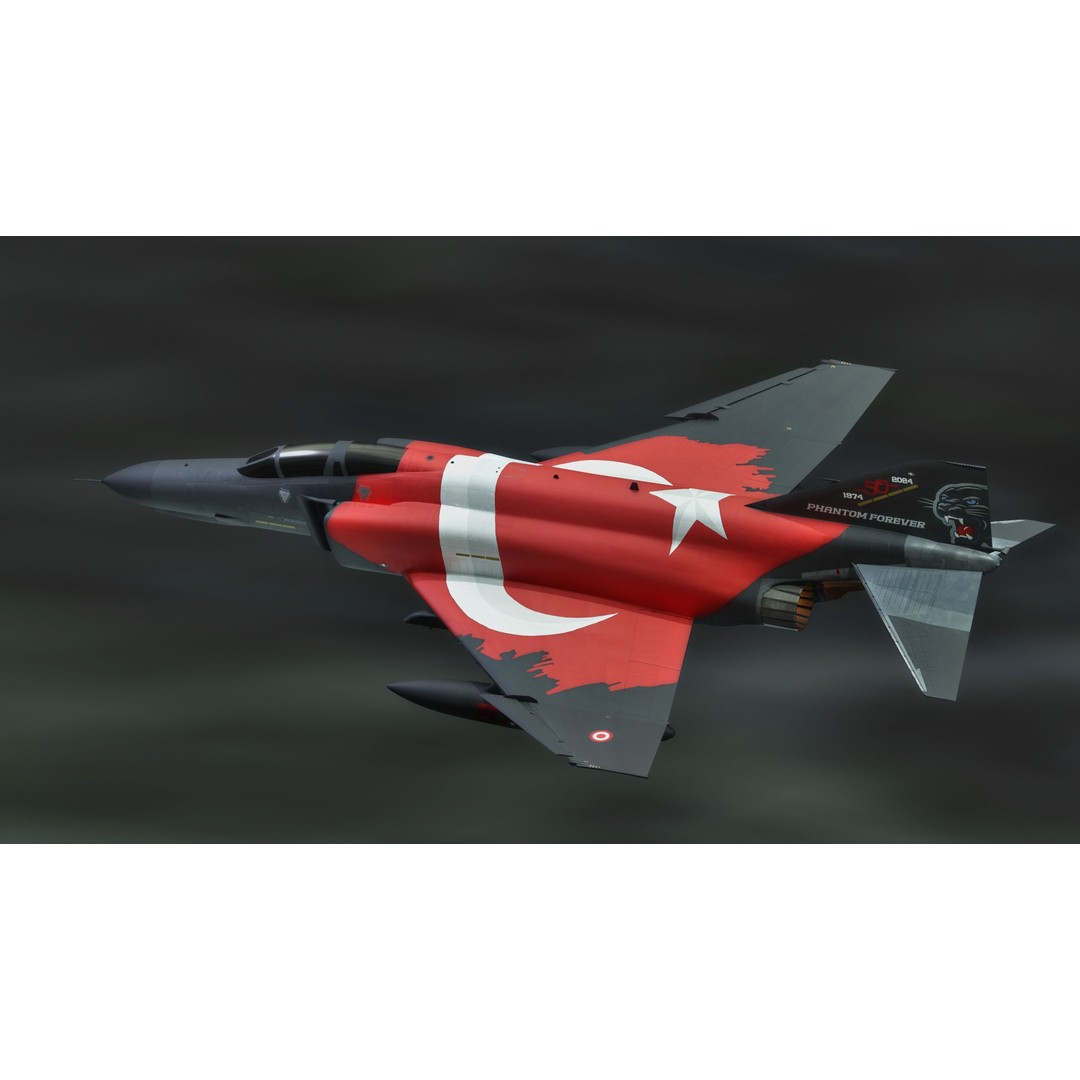 F4 Phantom 2 3D Model – Fully Rigged Low-Poly Aircraft for Animation - View 3