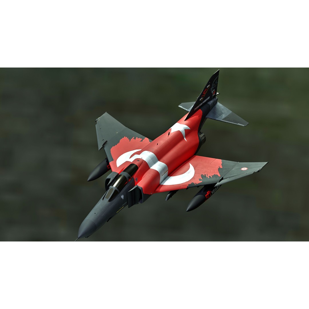 F4 Phantom 2 3D Model – Fully Rigged Low-Poly Aircraft for Animation - View 6