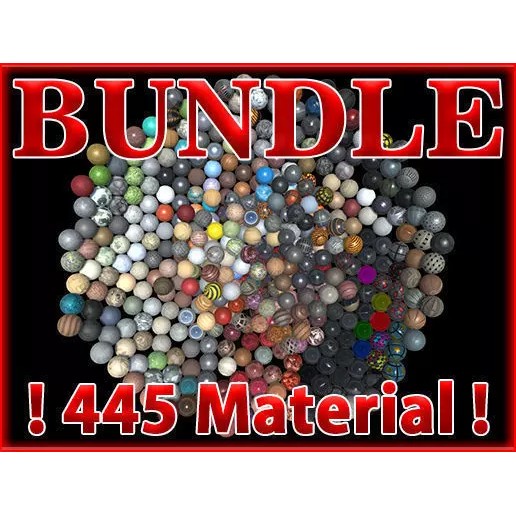PBR Material Bundle 3D Model – 445 Textures, Seamless & Tileable - View 2