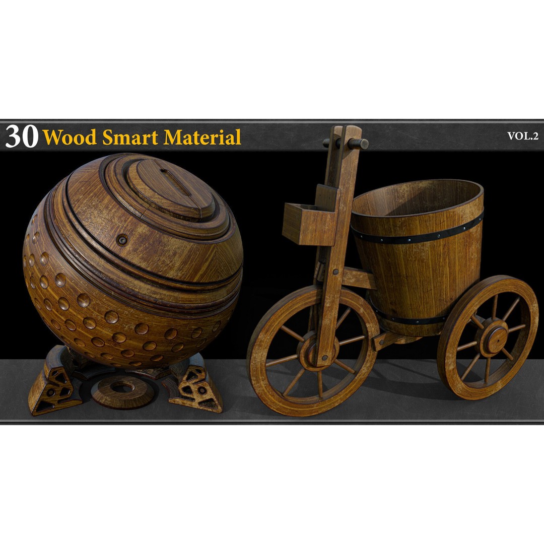 Wood Texture 3D Model – Smart Material Collection, 30 PBR Textures - View 10