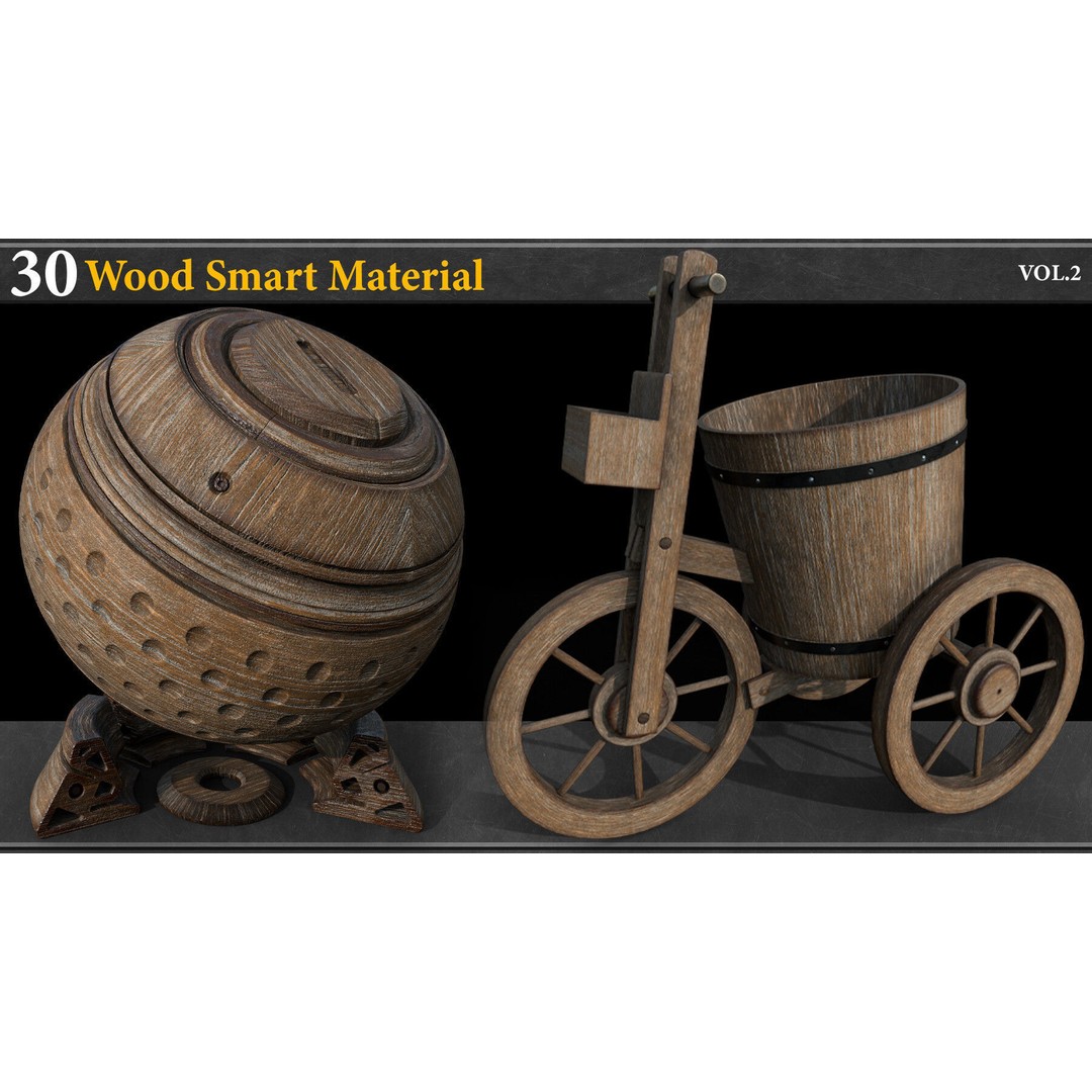 Wood Texture 3D Model – Smart Material Collection, 30 PBR Textures - View 11