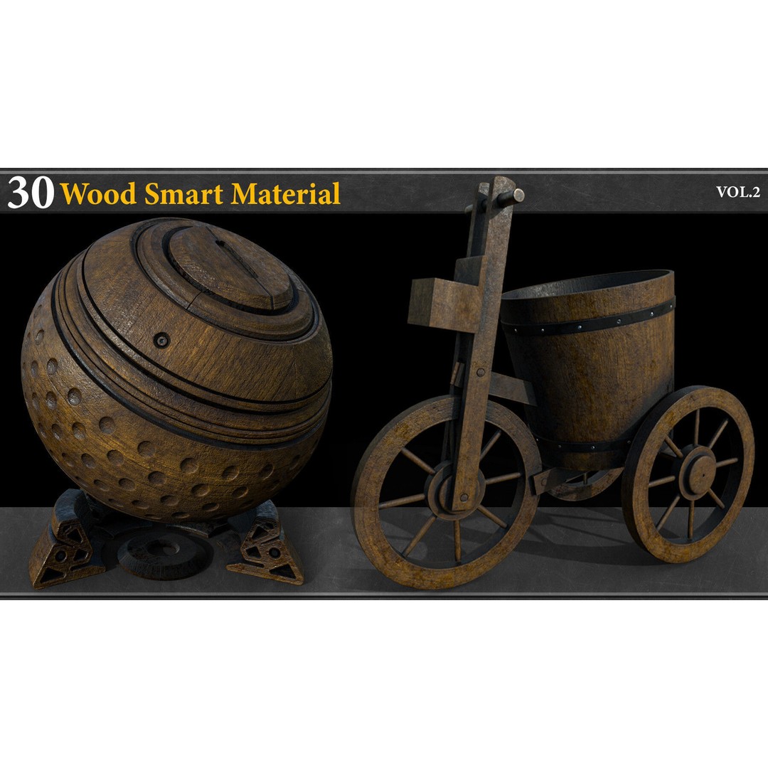 Wood Texture 3D Model – Smart Material Collection, 30 PBR Textures - View 12