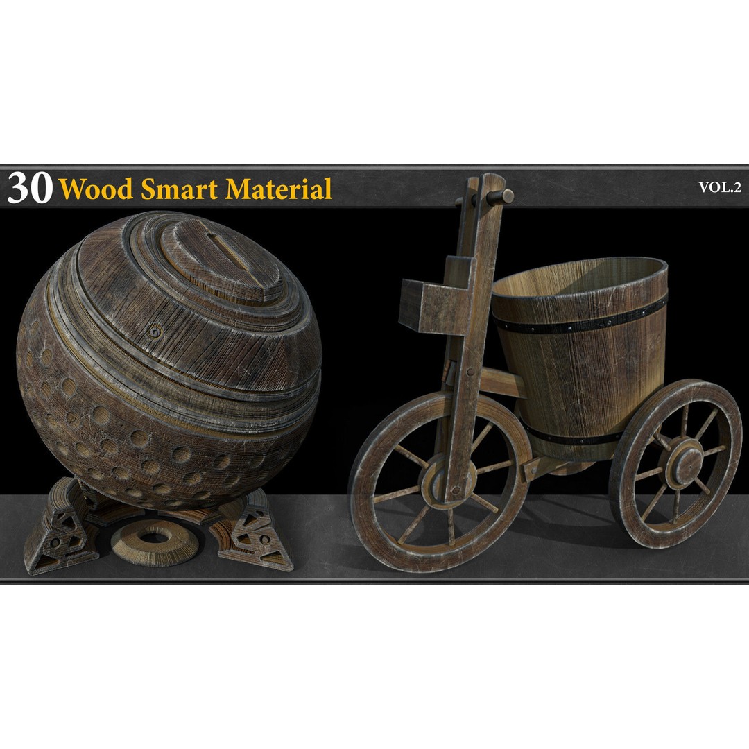 Wood Texture 3D Model – Smart Material Collection, 30 PBR Textures - View 13