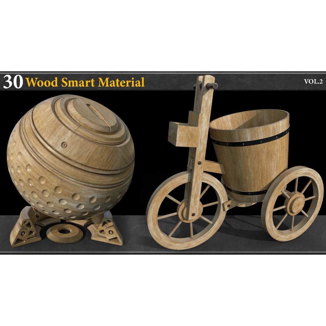 Wood Texture 3D Model – Smart Material Collection, 30 PBR Textures - View 15