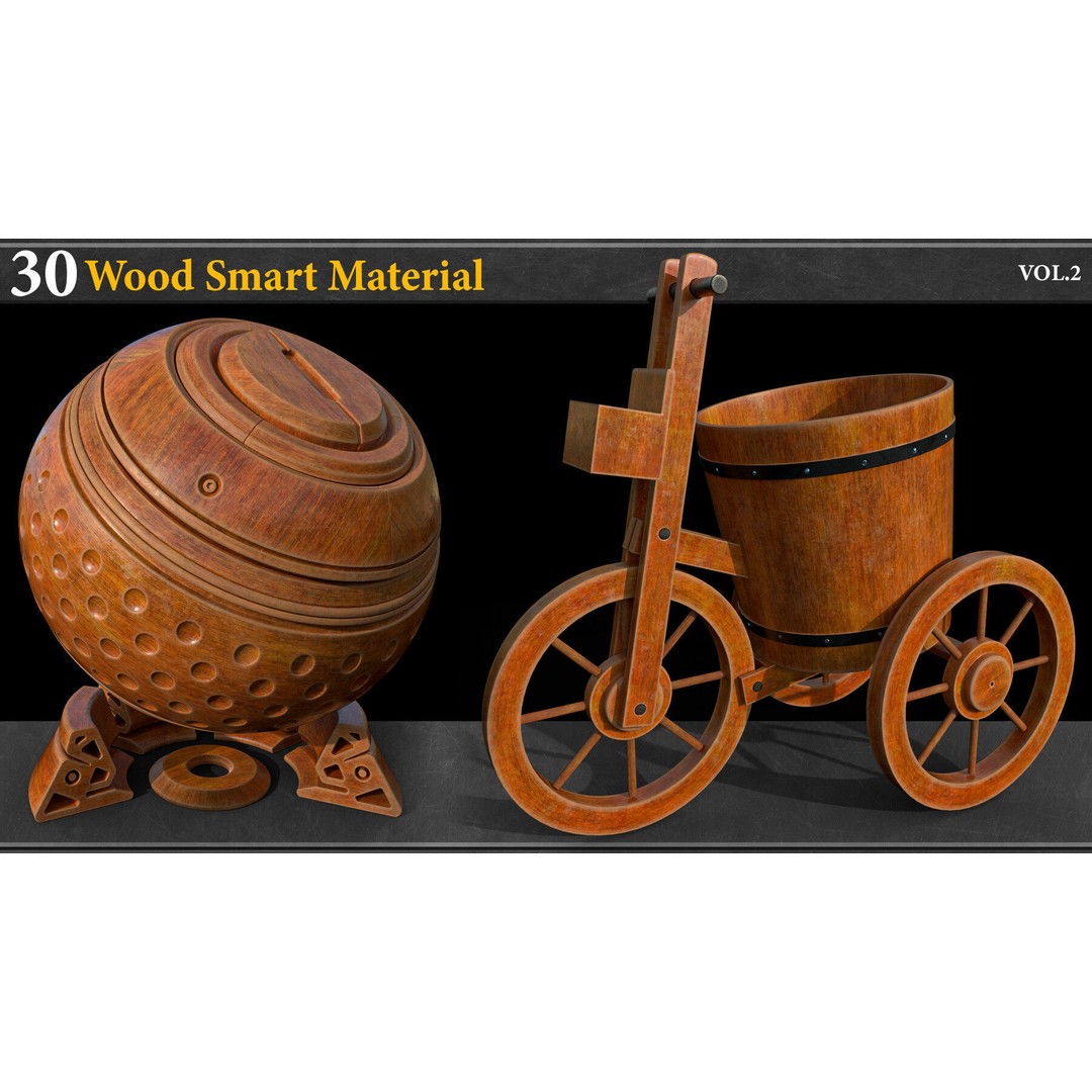 Wood Texture 3D Model – Smart Material Collection, 30 PBR Textures - View 16