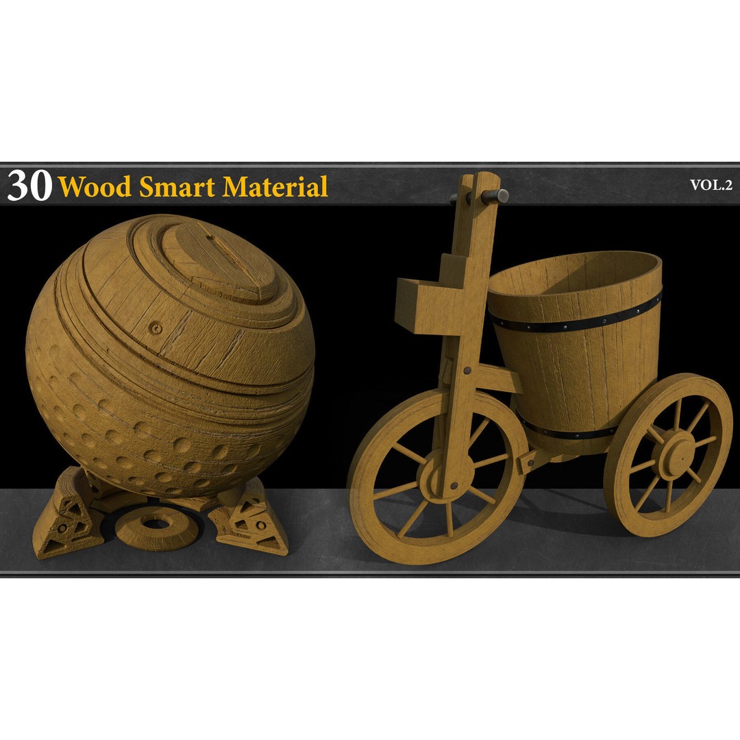 Wood Texture 3D Model – Smart Material Collection, 30 PBR Textures - View 17