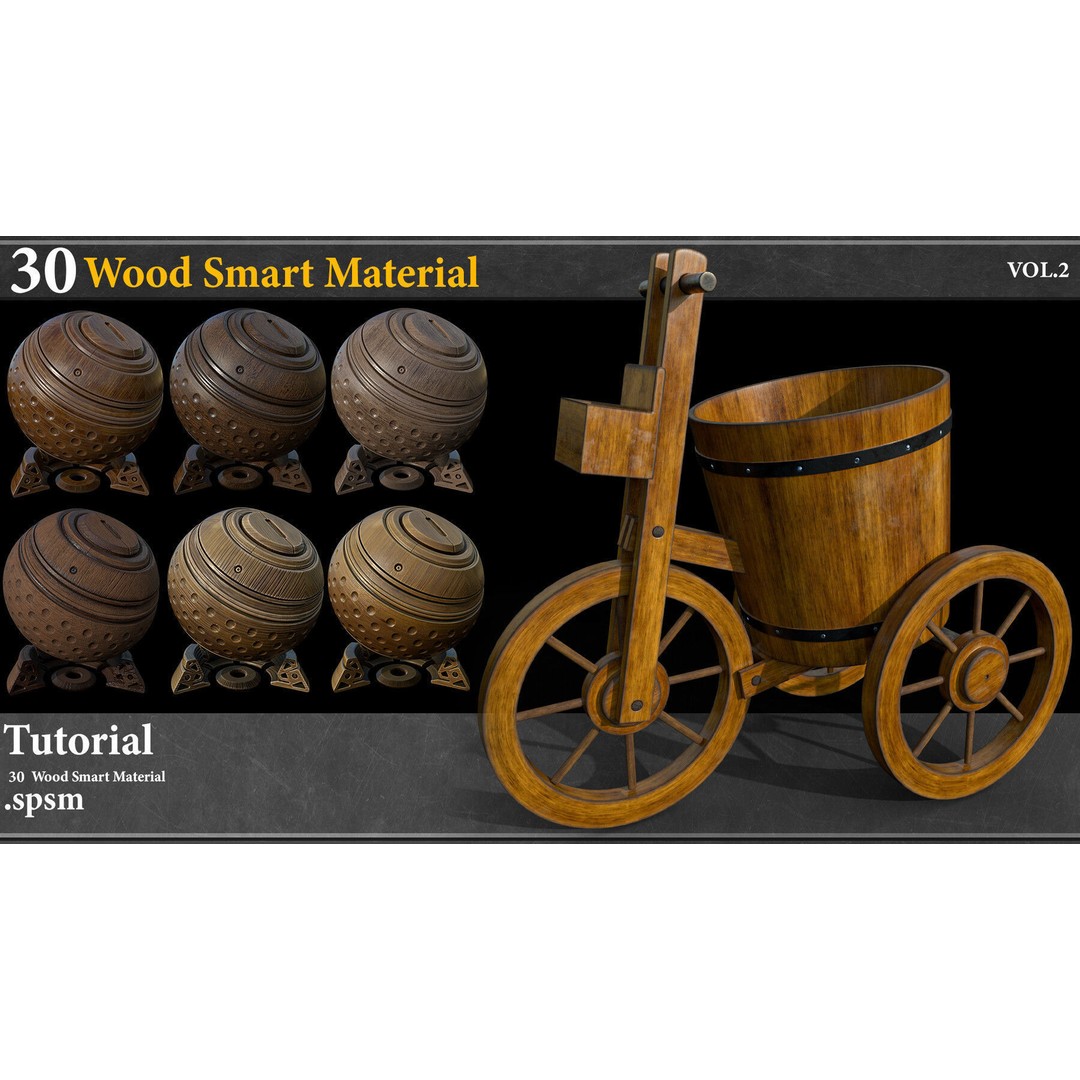 Wood Texture 3D Model – Smart Material Collection, 30 PBR Textures - View 5