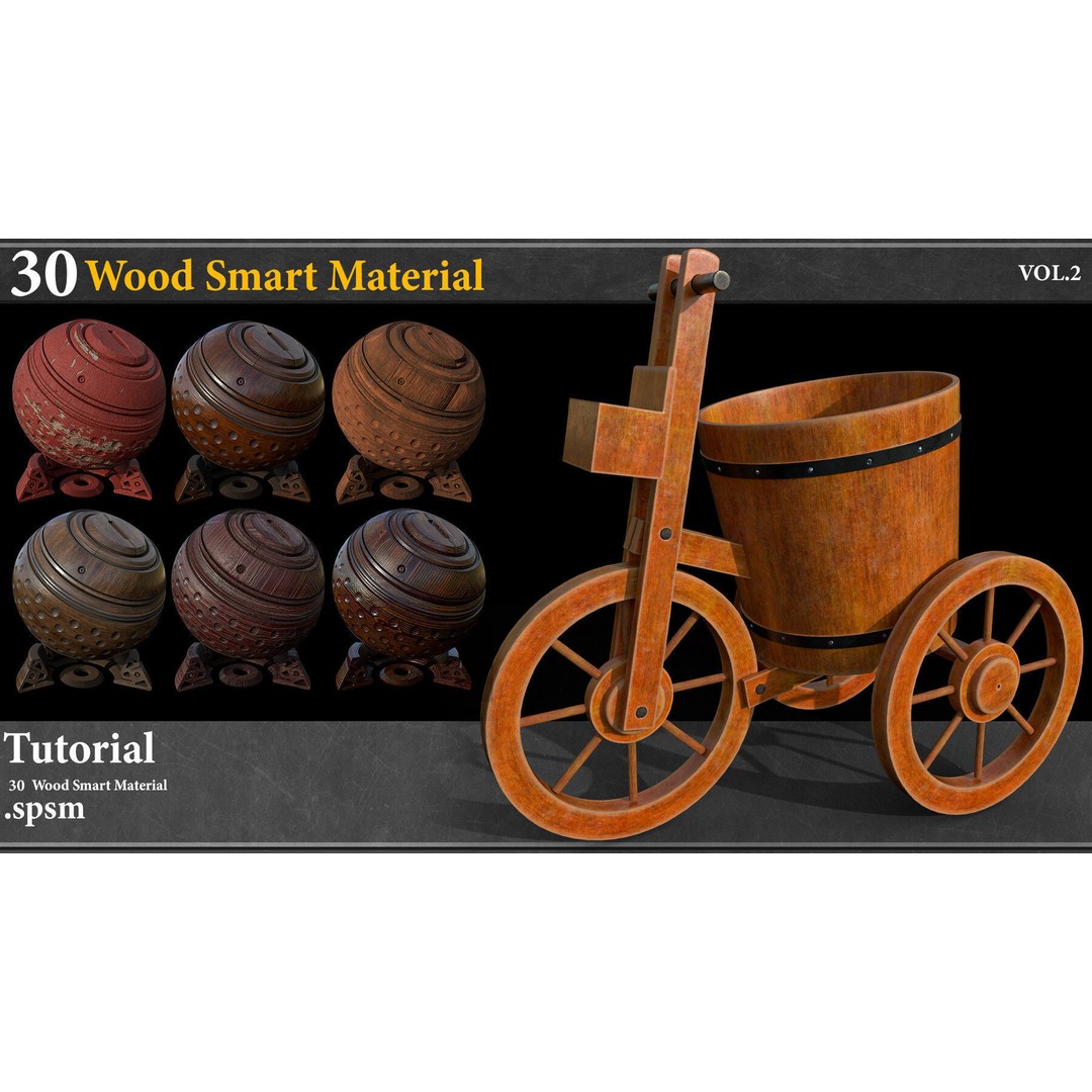 Wood Texture 3D Model – Smart Material Collection, 30 PBR Textures - View 9
