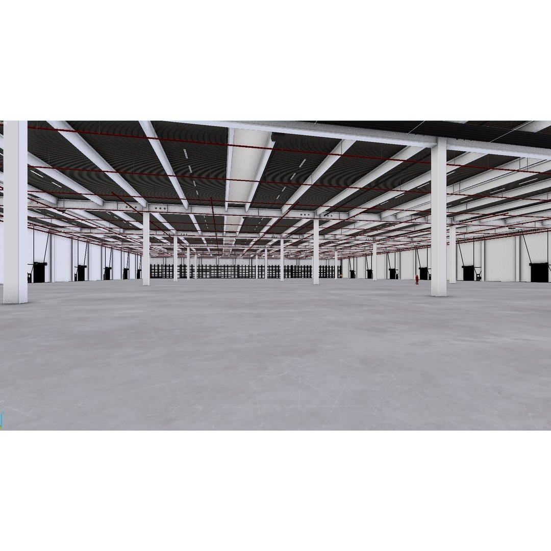 Industrial Warehouse Interior 3D Model – Low Poly Game Asset, FBX - View 11