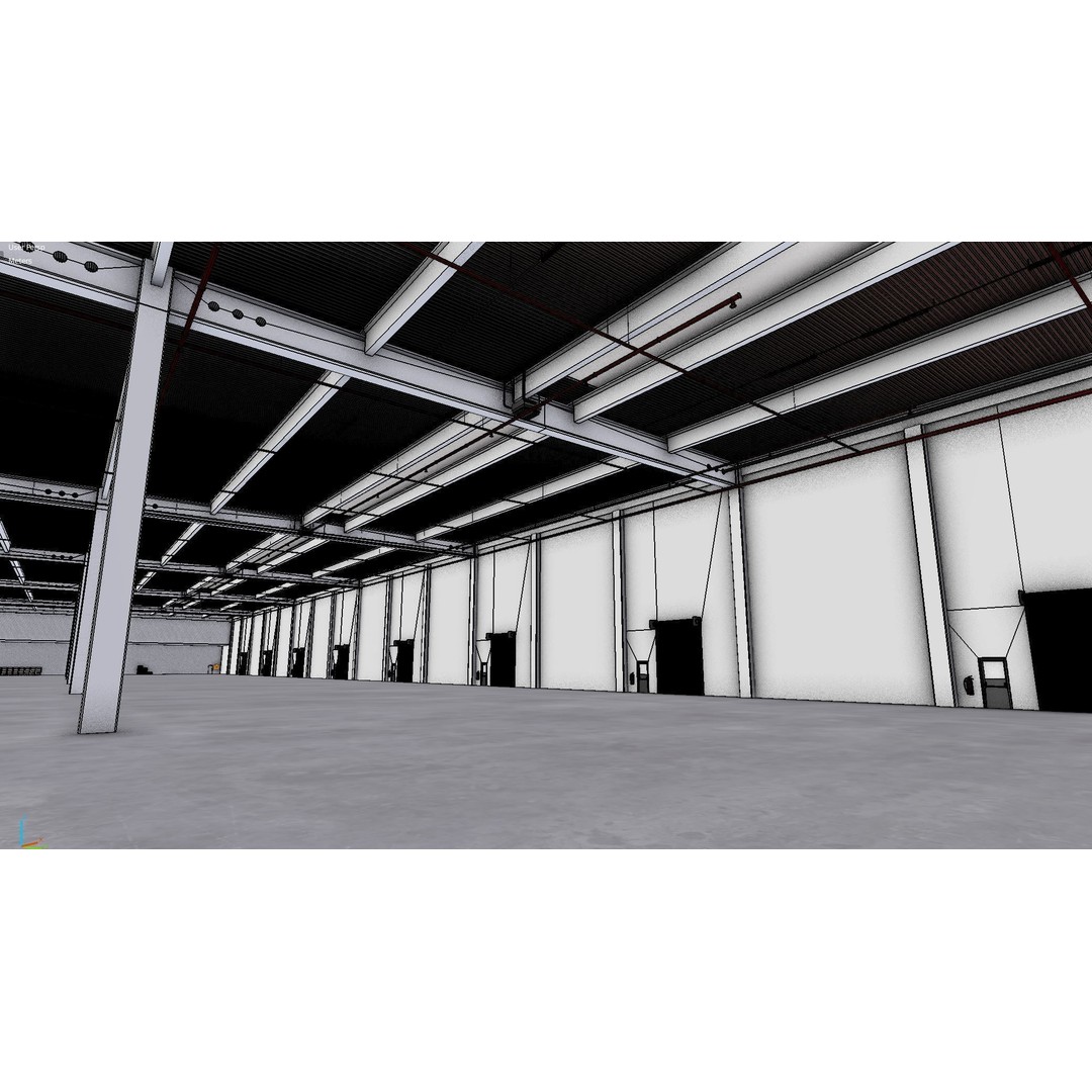 Industrial Warehouse Interior 3D Model – Low Poly Game Asset, FBX - View 12