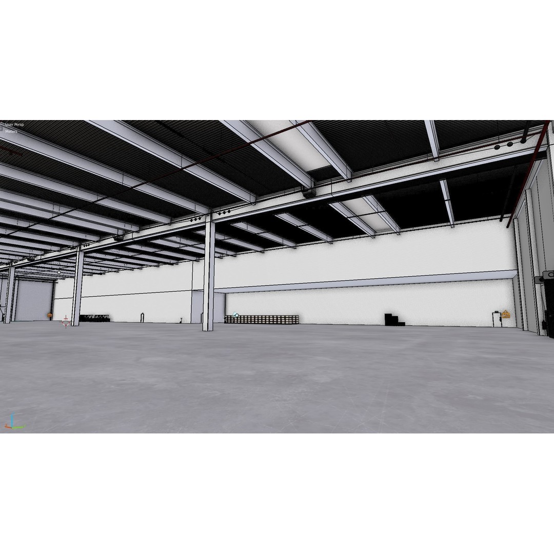 Industrial Warehouse Interior 3D Model – Low Poly Game Asset, FBX - View 13