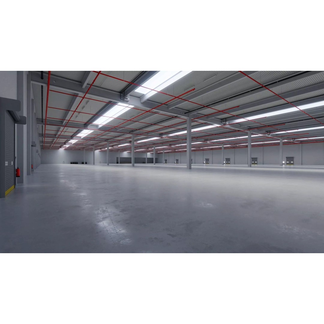 Industrial Warehouse Interior 3D Model – Low Poly Game Asset, FBX - View 2