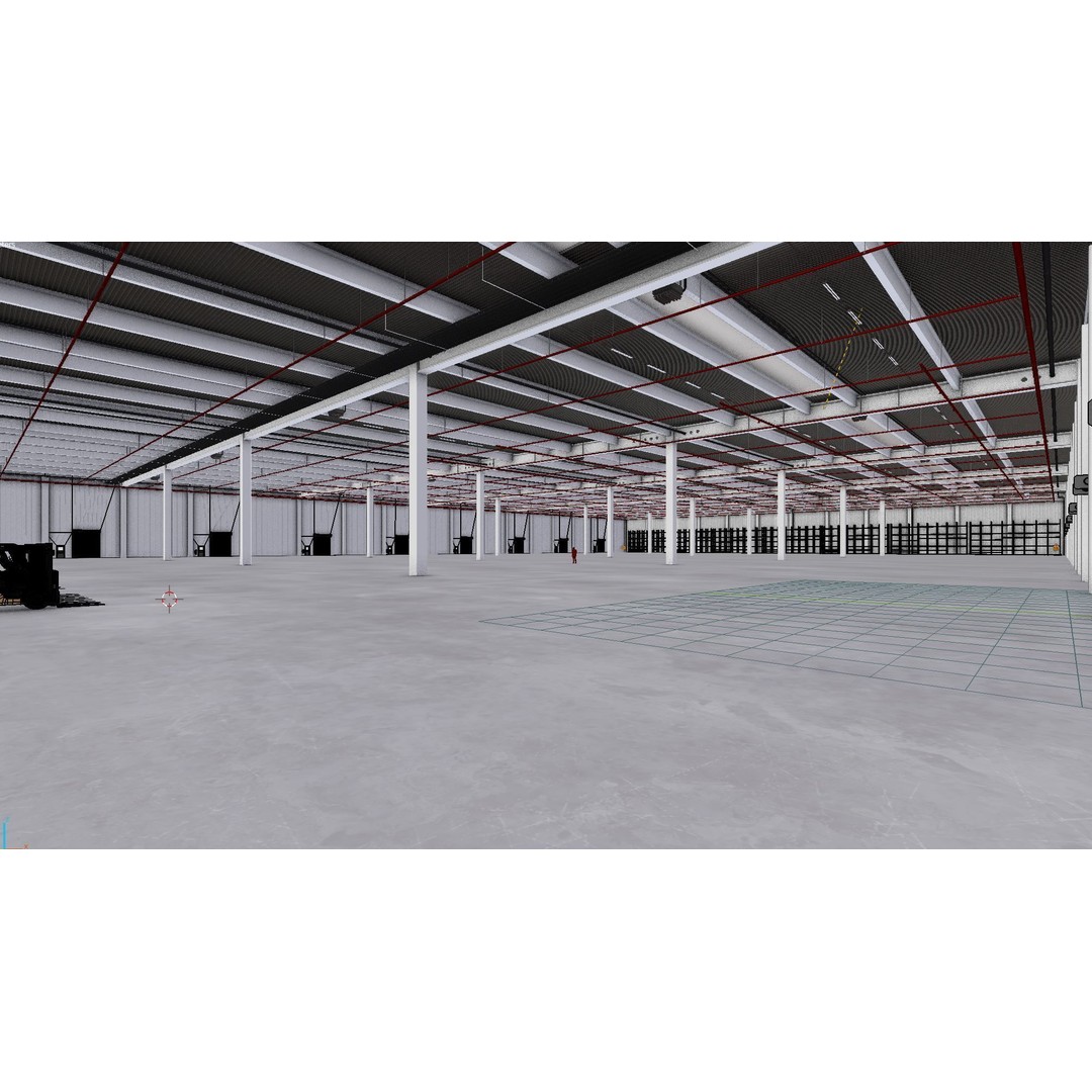 Industrial Warehouse Interior 3D Model – Low Poly Game Asset, FBX - View 7
