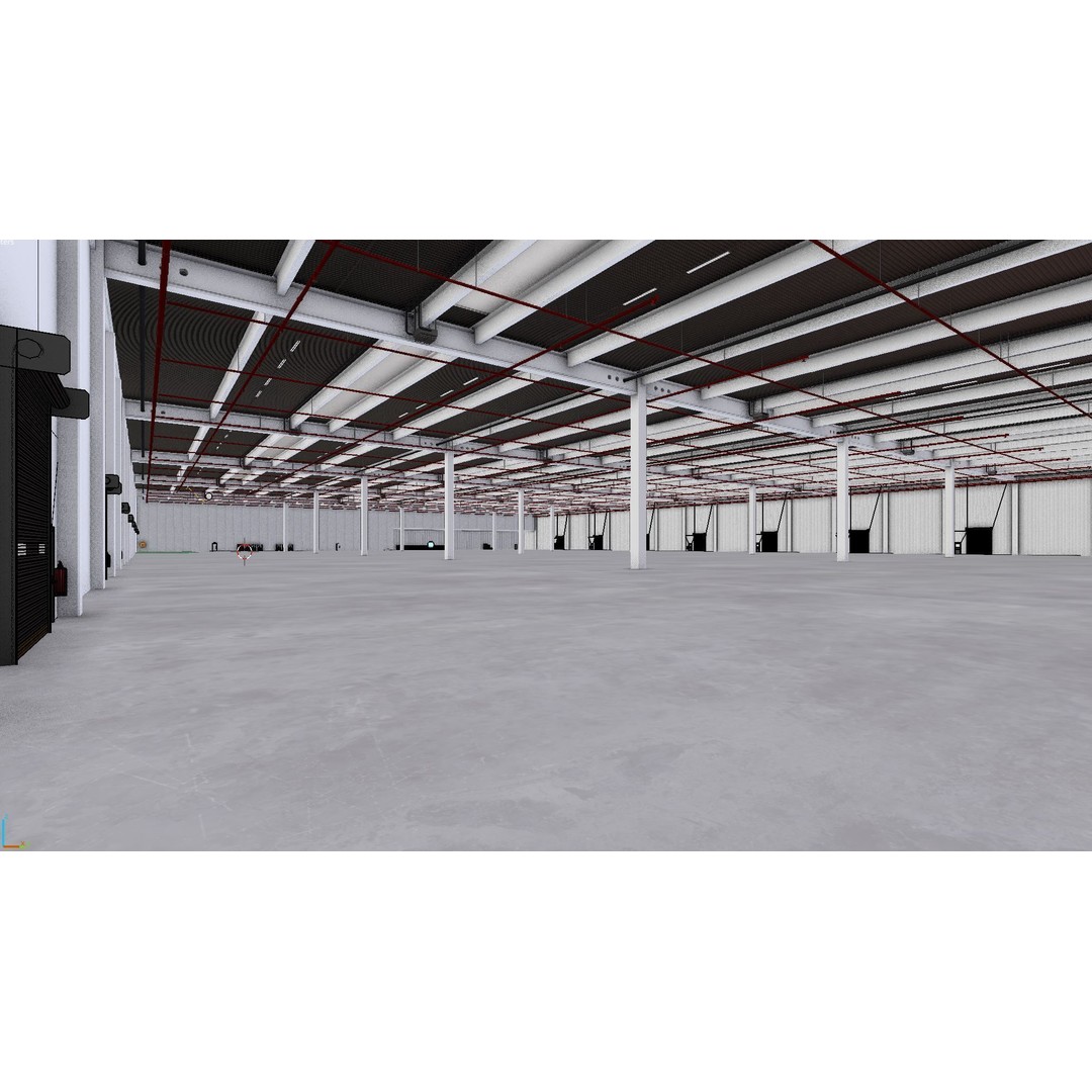 Industrial Warehouse Interior 3D Model – Low Poly Game Asset, FBX - View 8