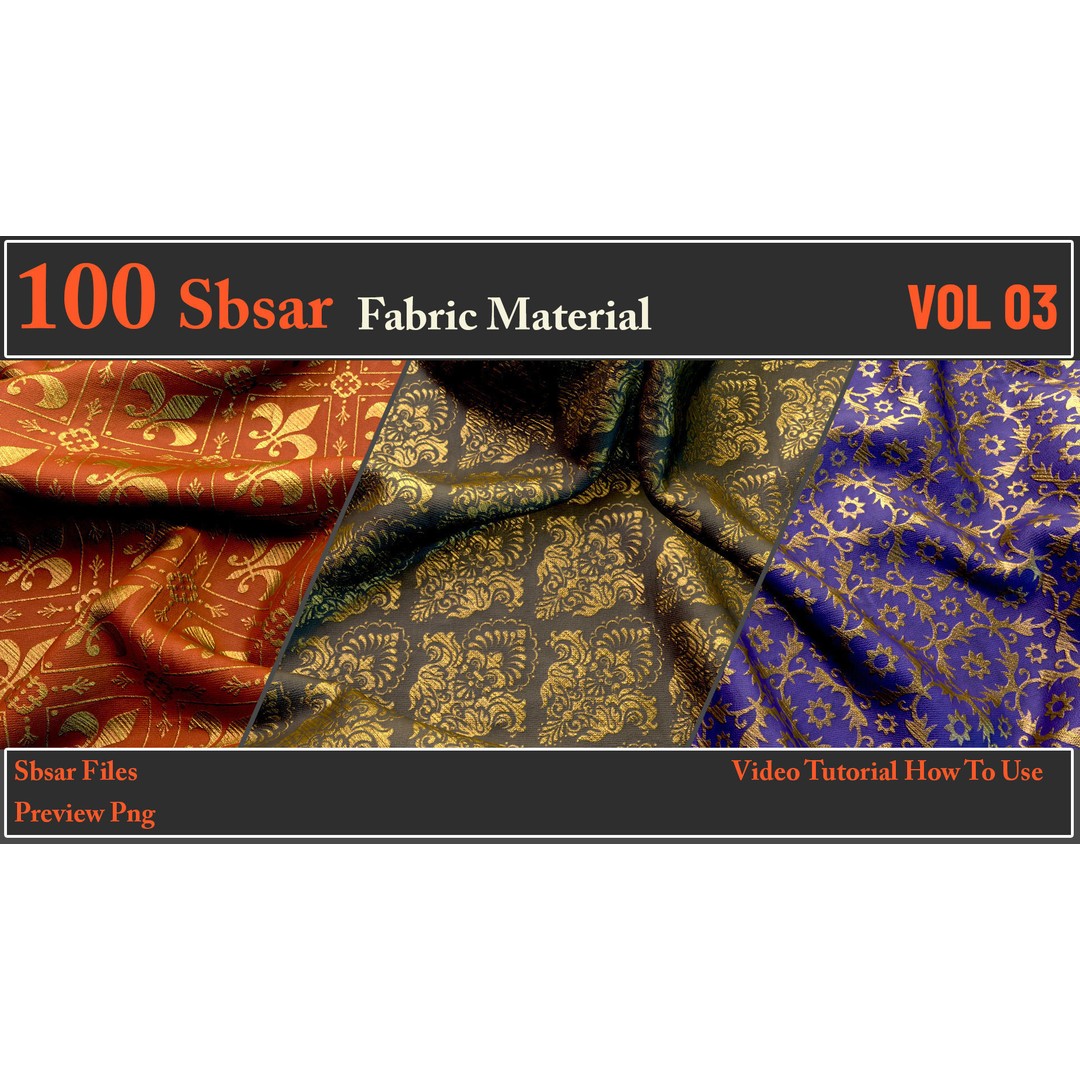 100 SBSAR Fabric Material Files – PBR Textures for Substance - View 10