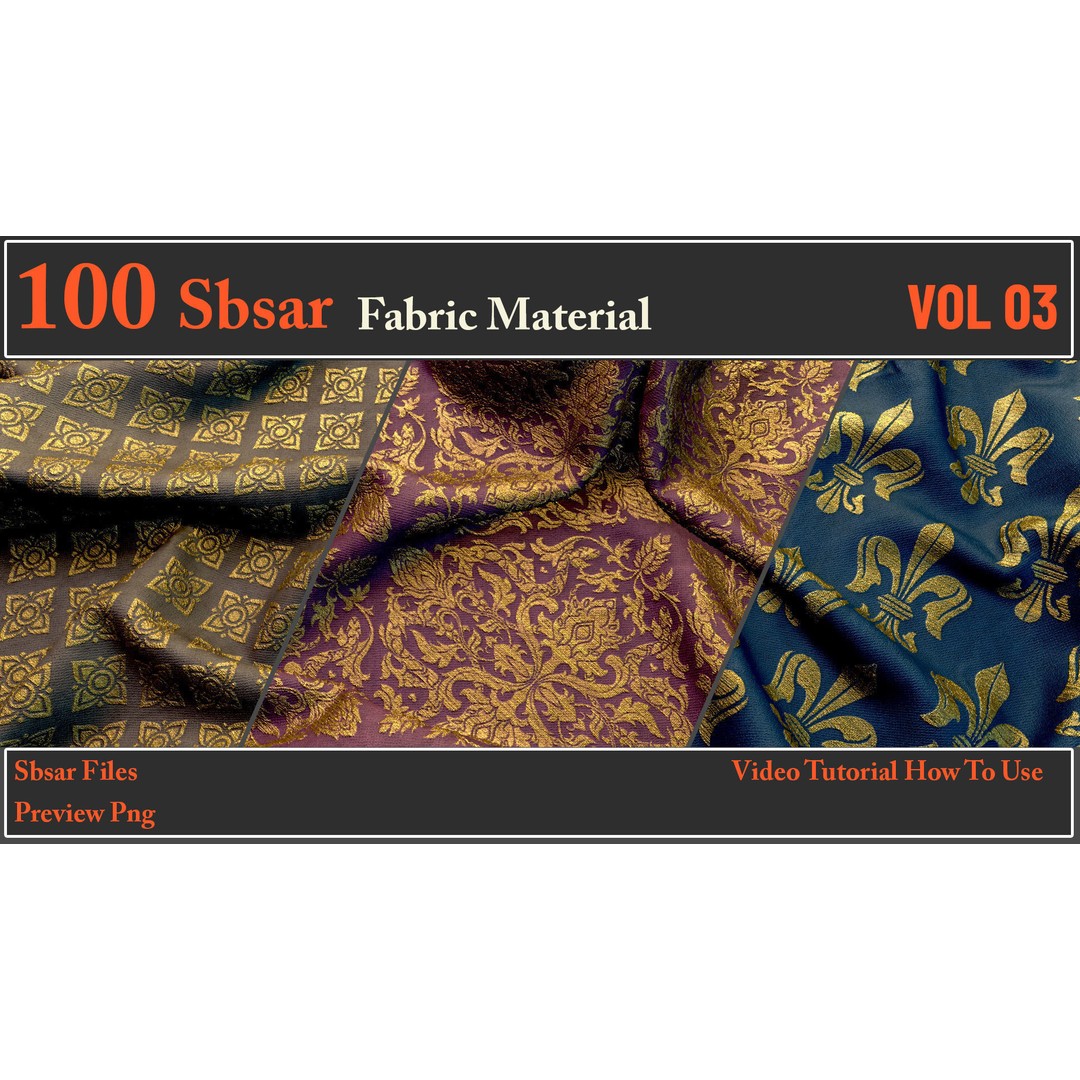 100 SBSAR Fabric Material Files – PBR Textures for Substance - View 13