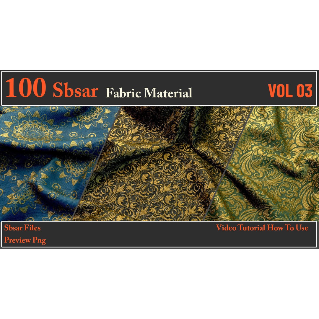 100 SBSAR Fabric Material Files – PBR Textures for Substance - View 15
