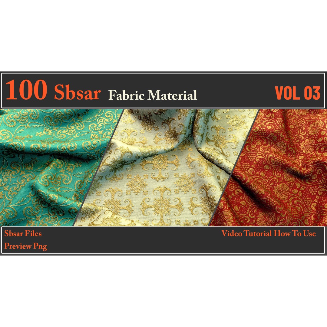 100 SBSAR Fabric Material Files – PBR Textures for Substance - View 16