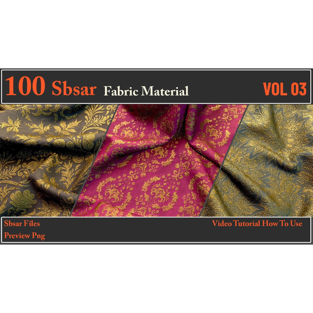 100 SBSAR Fabric Material Files – PBR Textures for Substance - View 17