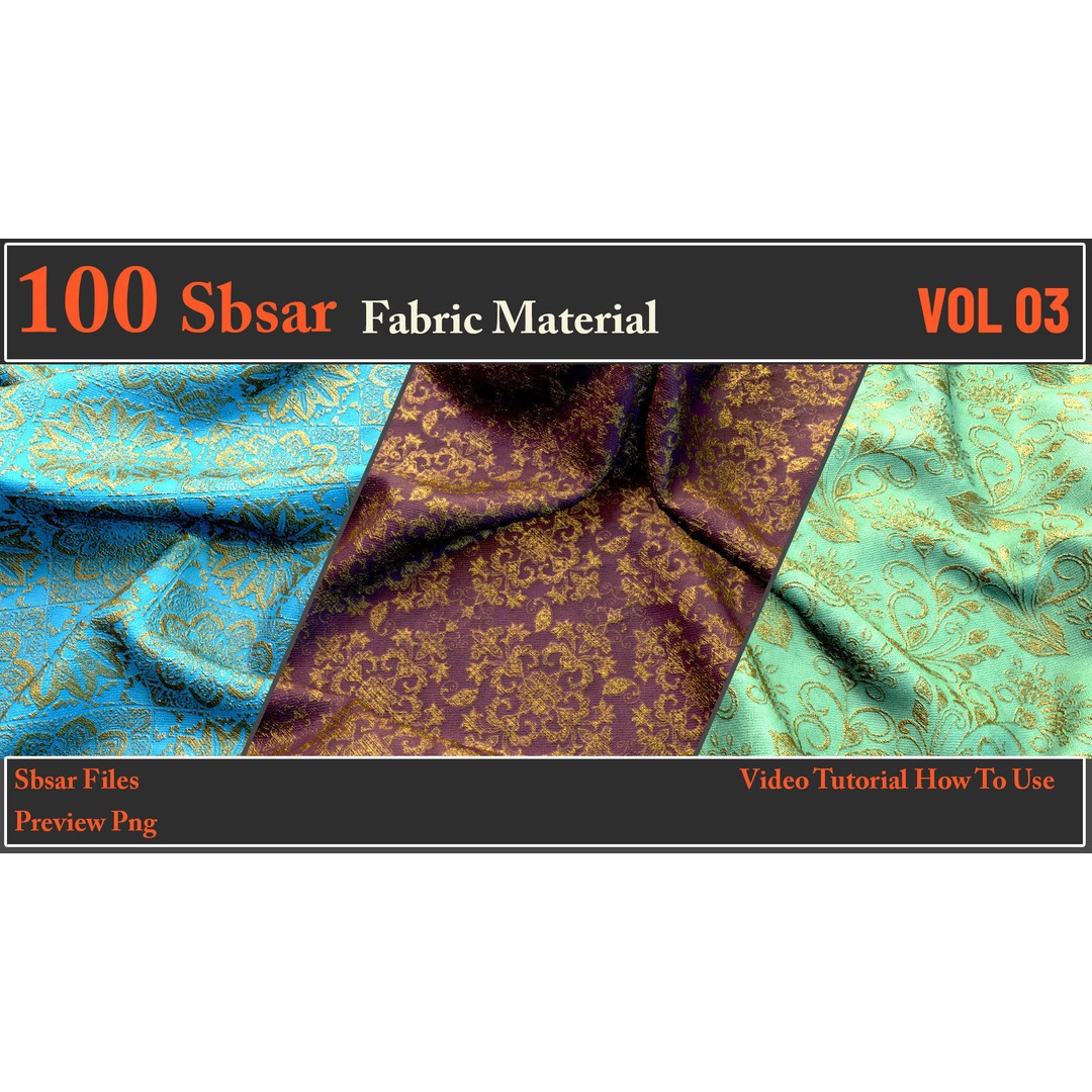 100 SBSAR Fabric Material Files – PBR Textures for Substance - View 18