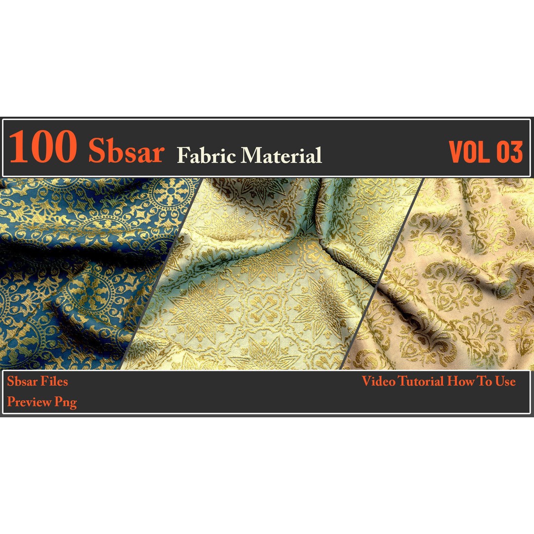 100 SBSAR Fabric Material Files – PBR Textures for Substance - View 20