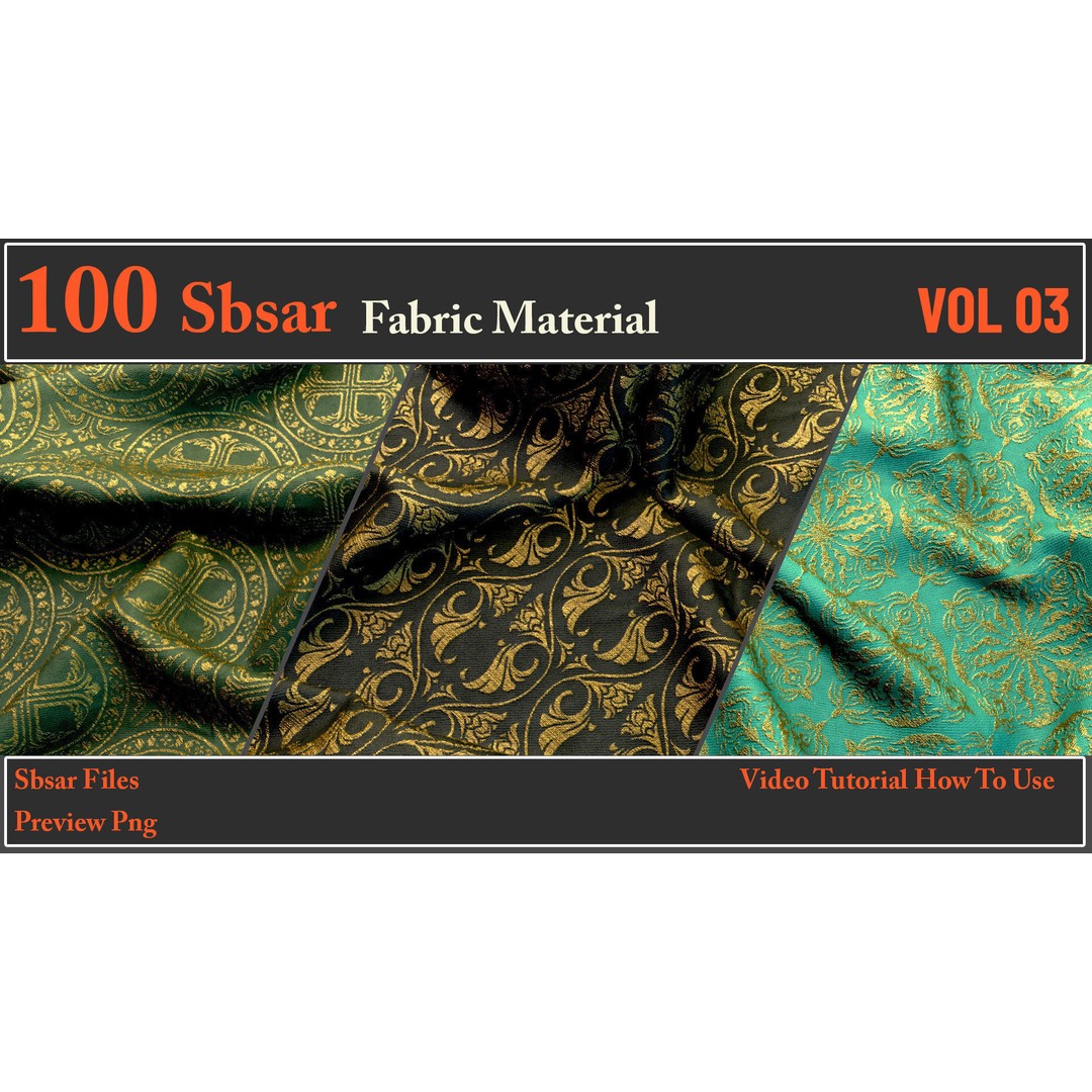 100 SBSAR Fabric Material Files – PBR Textures for Substance - View 21