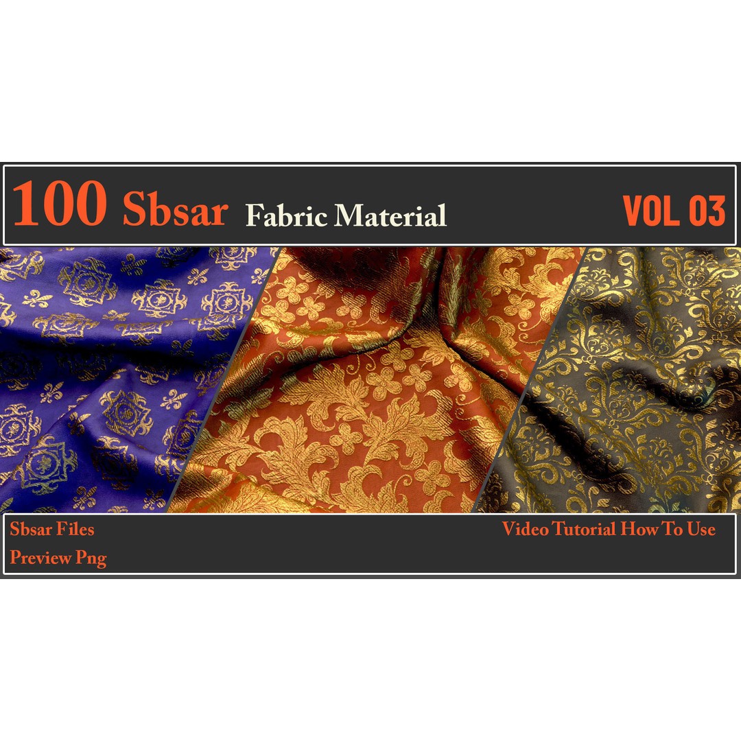 100 SBSAR Fabric Material Files – PBR Textures for Substance - View 25