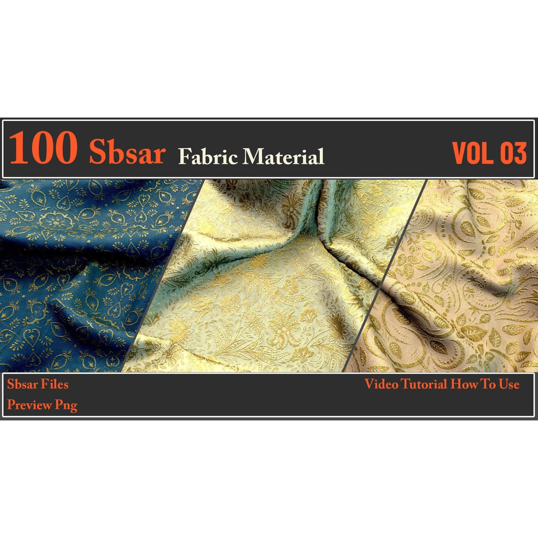 100 SBSAR Fabric Material Files – PBR Textures for Substance - View 26