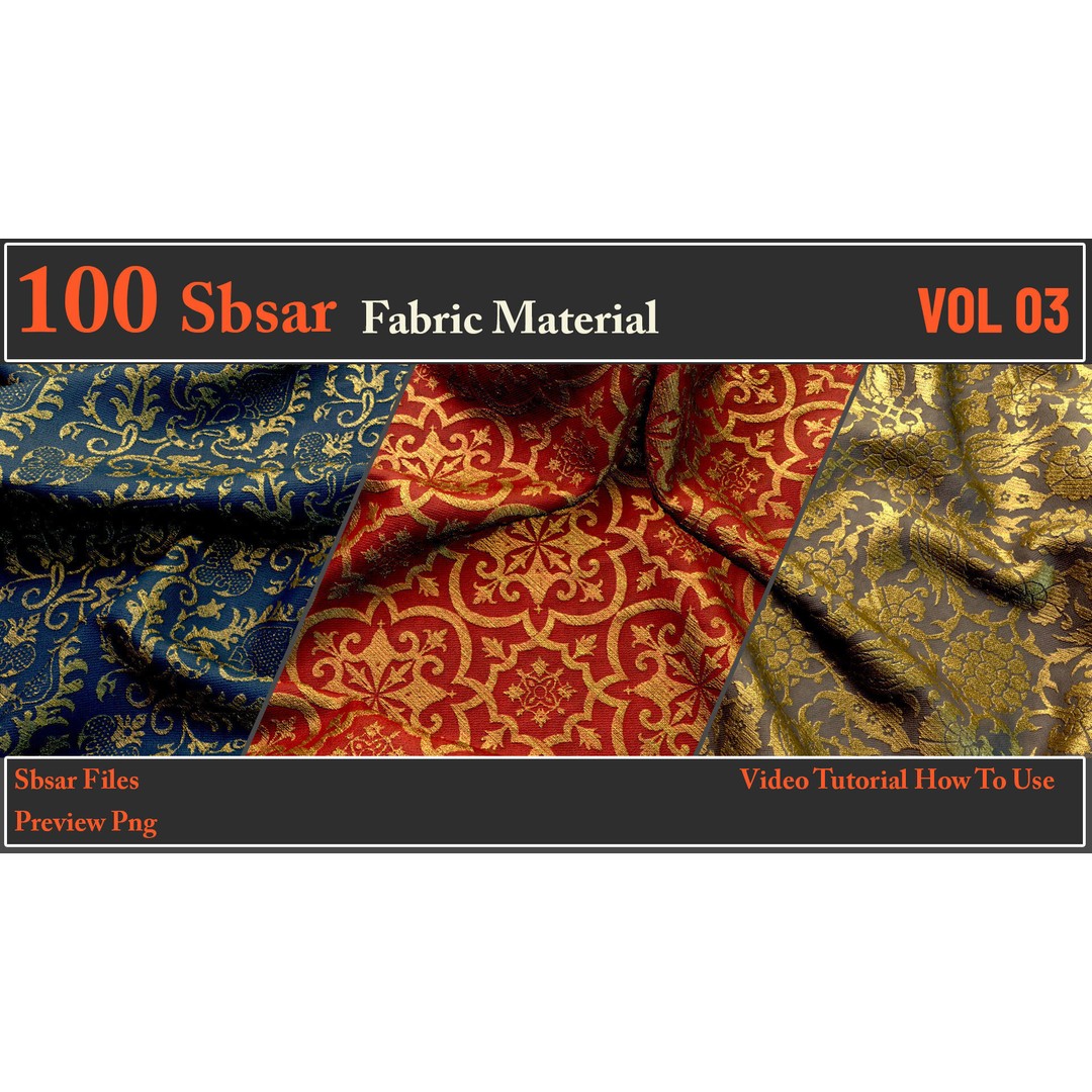 100 SBSAR Fabric Material Files – PBR Textures for Substance - View 28